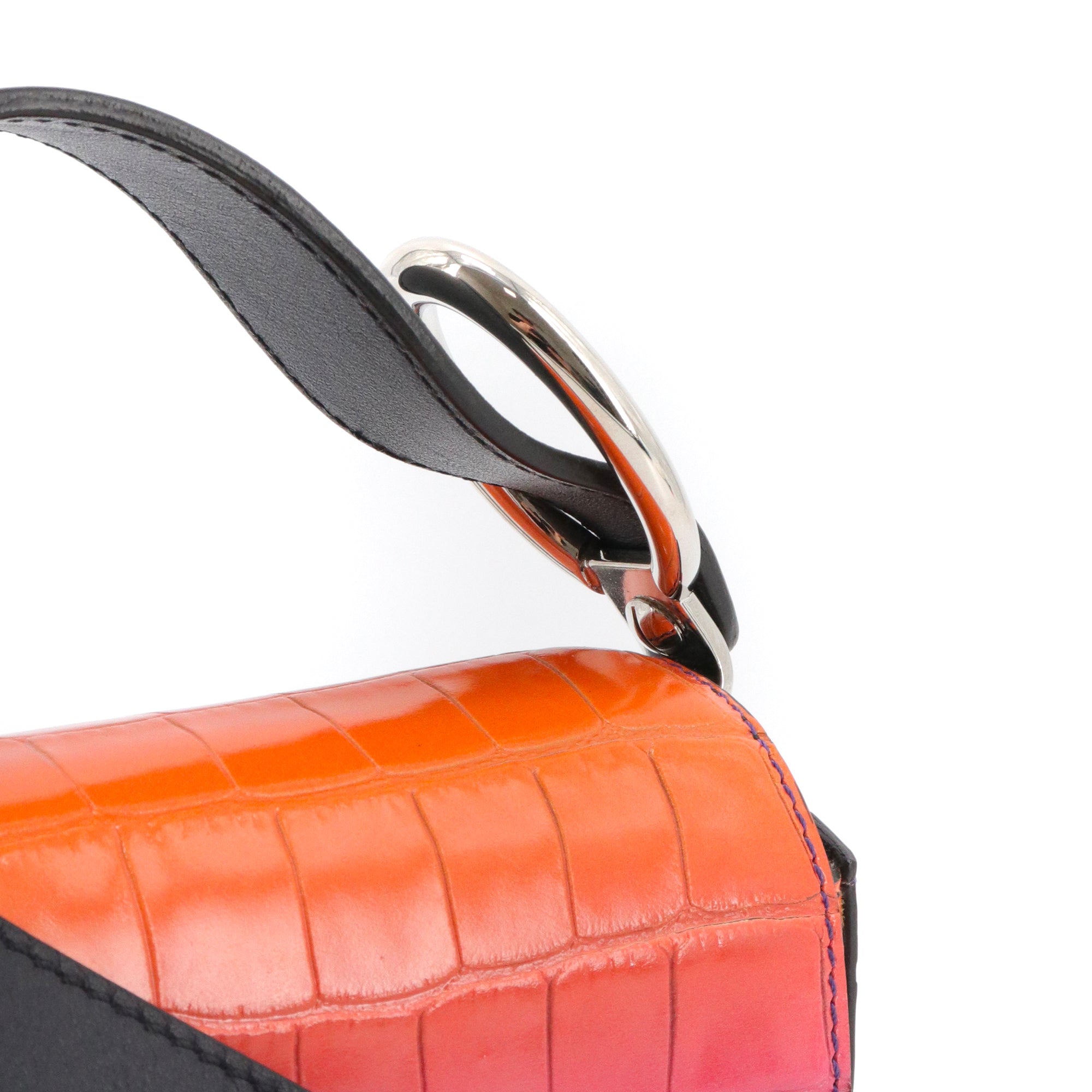 CHLOÉ - Chloé C Mini shoulder bag in multicolor croc-embossed leather