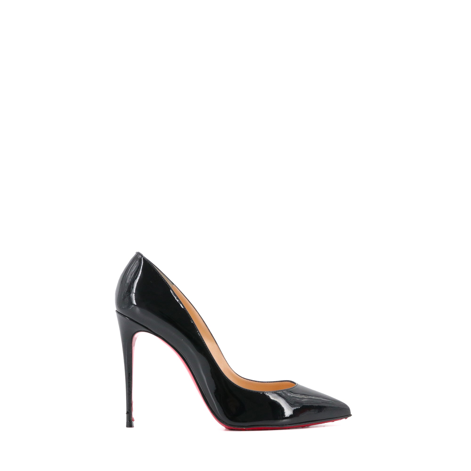 LOUBOUTIN - Escarpins Pigalle Follies Louboutin en cuir verni noir (T39)