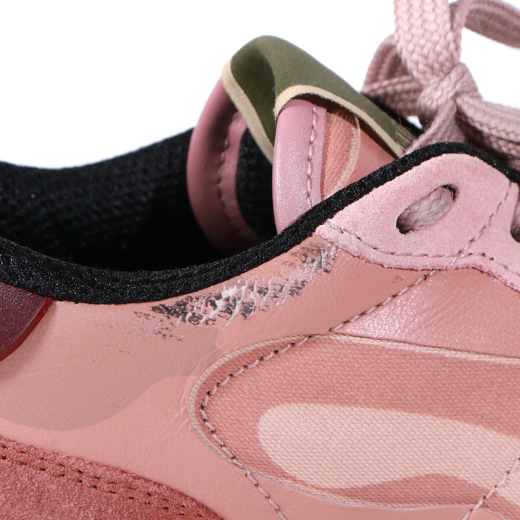 VALENTINO - Sneakers Rockrunner en toile et cuir rose (T38,5)