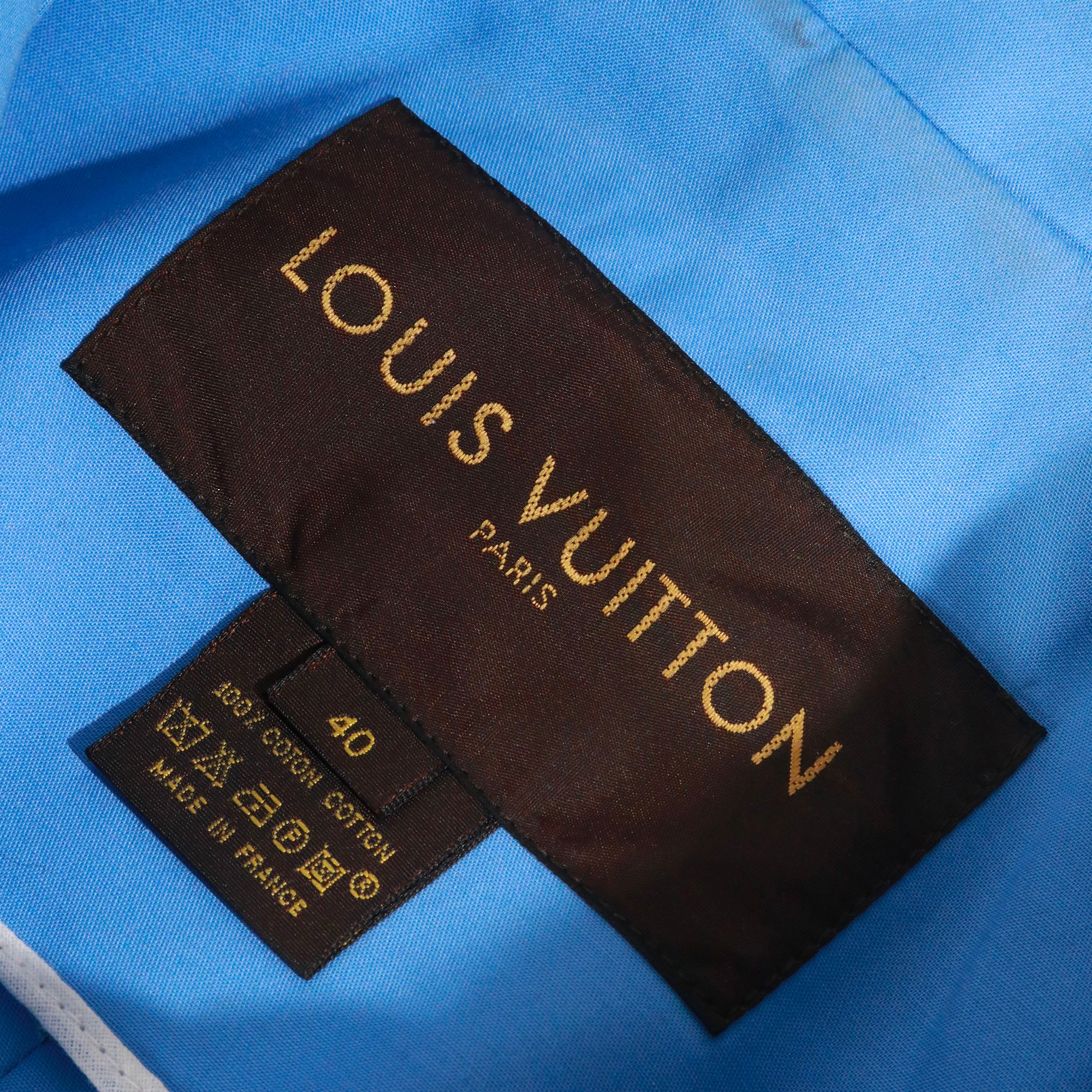 LOUIS VUITTON - Vintage Louis Vuitton blue cotton jacket (T40)
