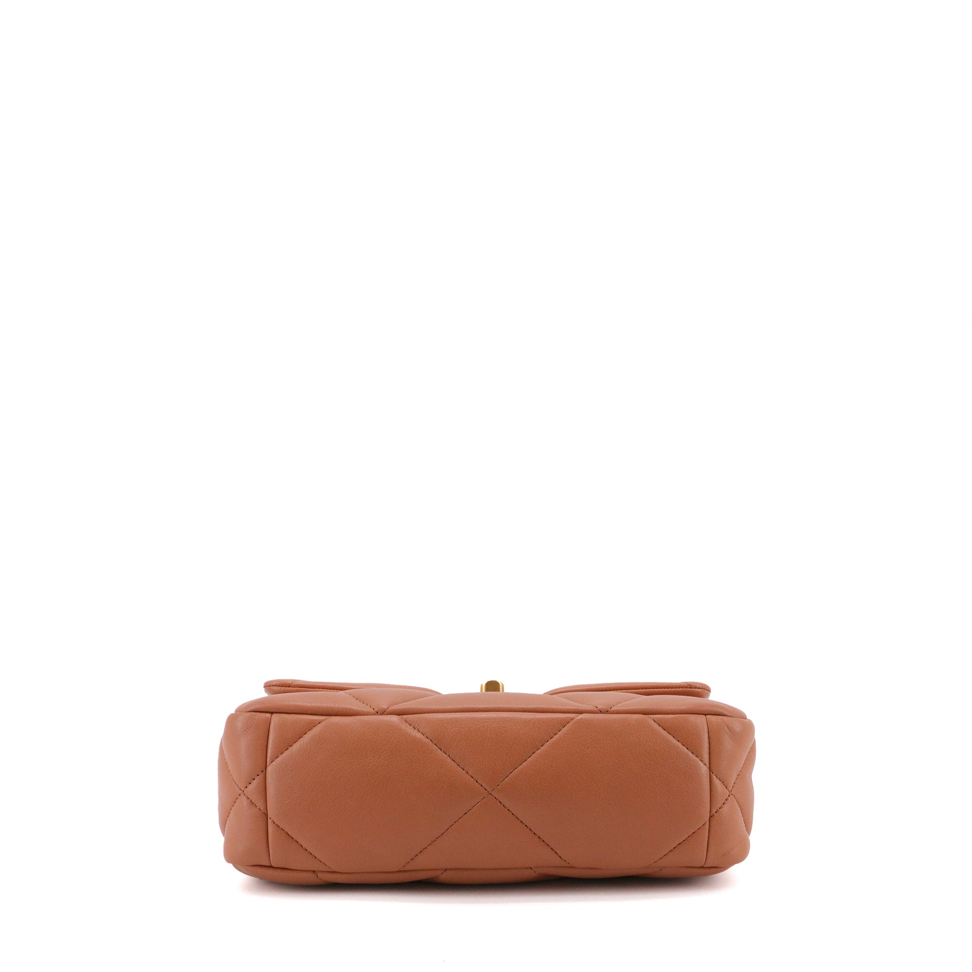 CHANEL - Sac à bandoulière 19 Chanel en cuir marron