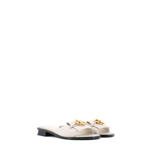 HERMÈS - Isle Hermès sandals in white leather (T38)