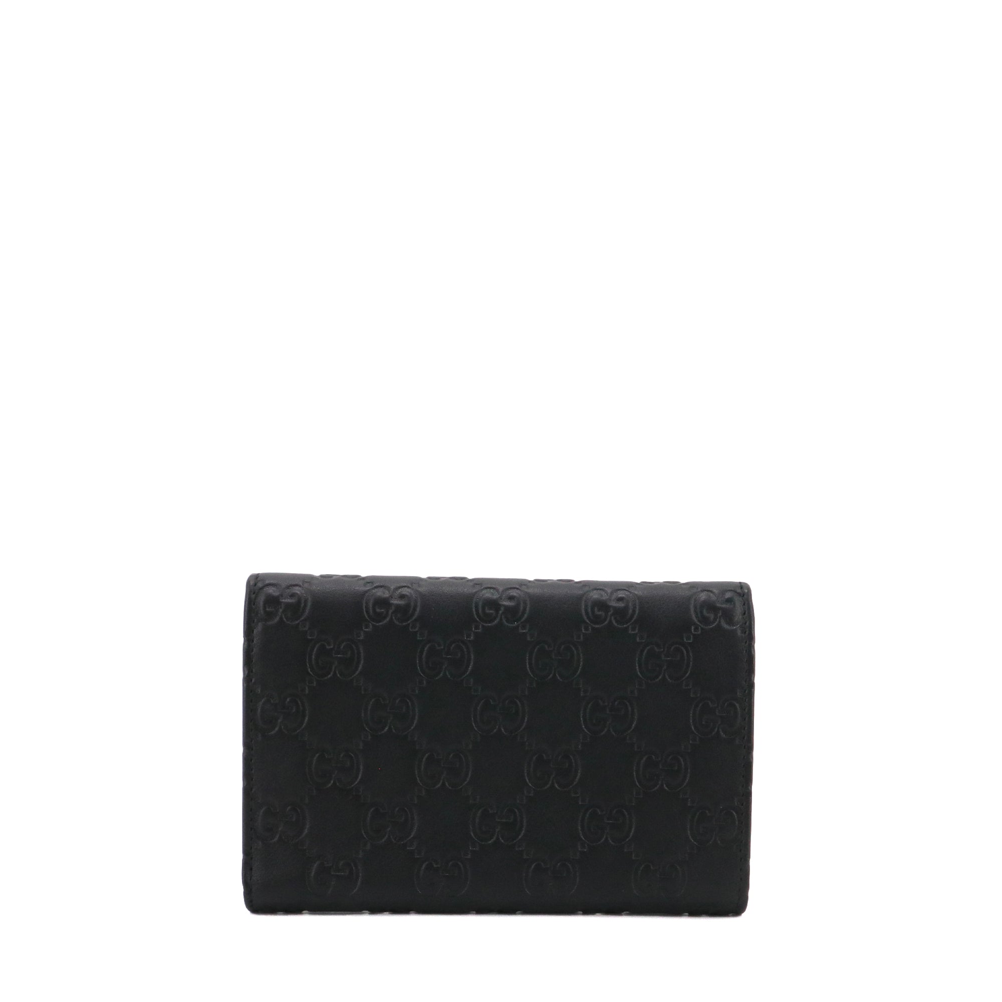 GUCCI - Portefeuille Guccissima Gucci en cuir embossé noir