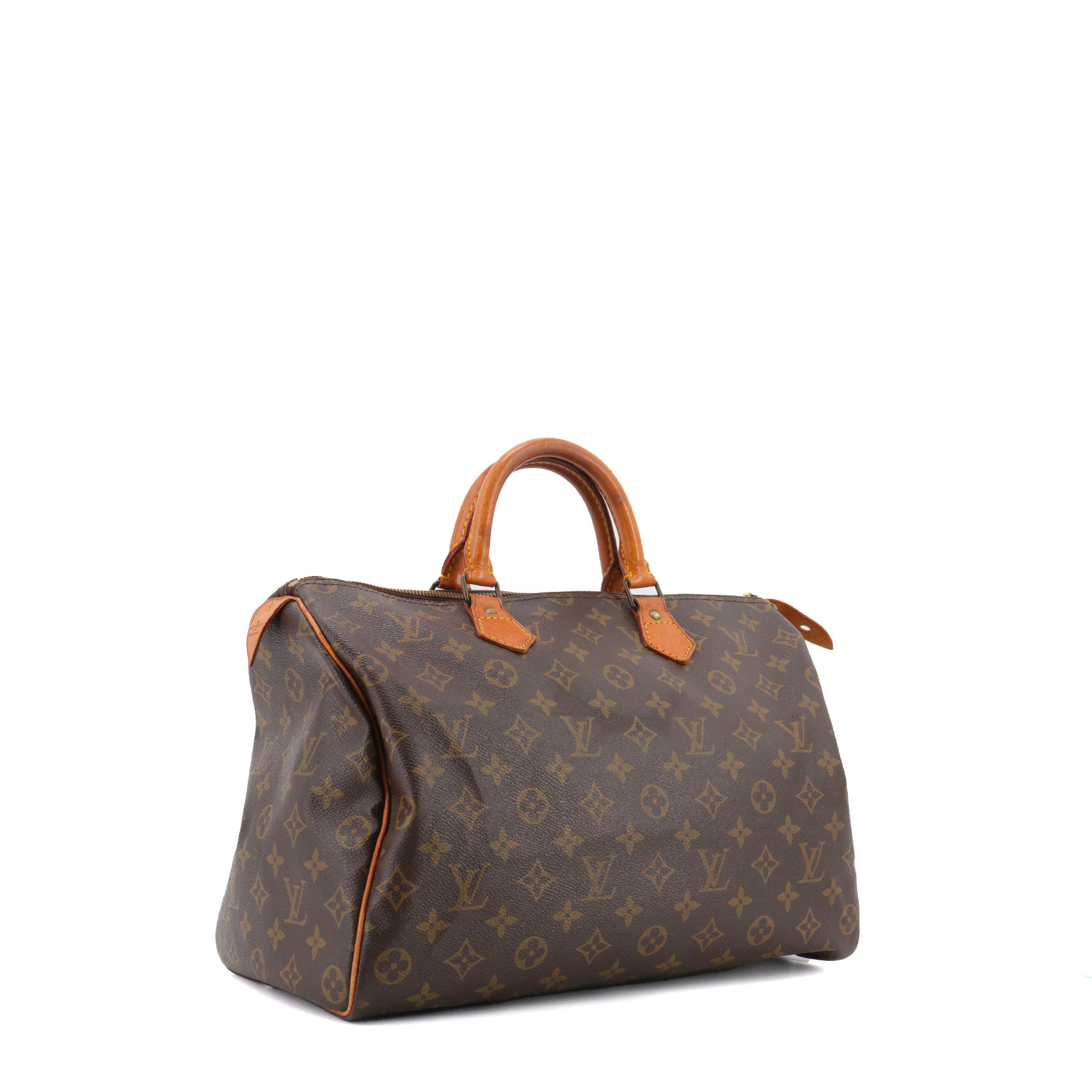 LOUIS VUITTON - Sac à main Speedy 35 Louis Vuitton en toile monogrammée vintage