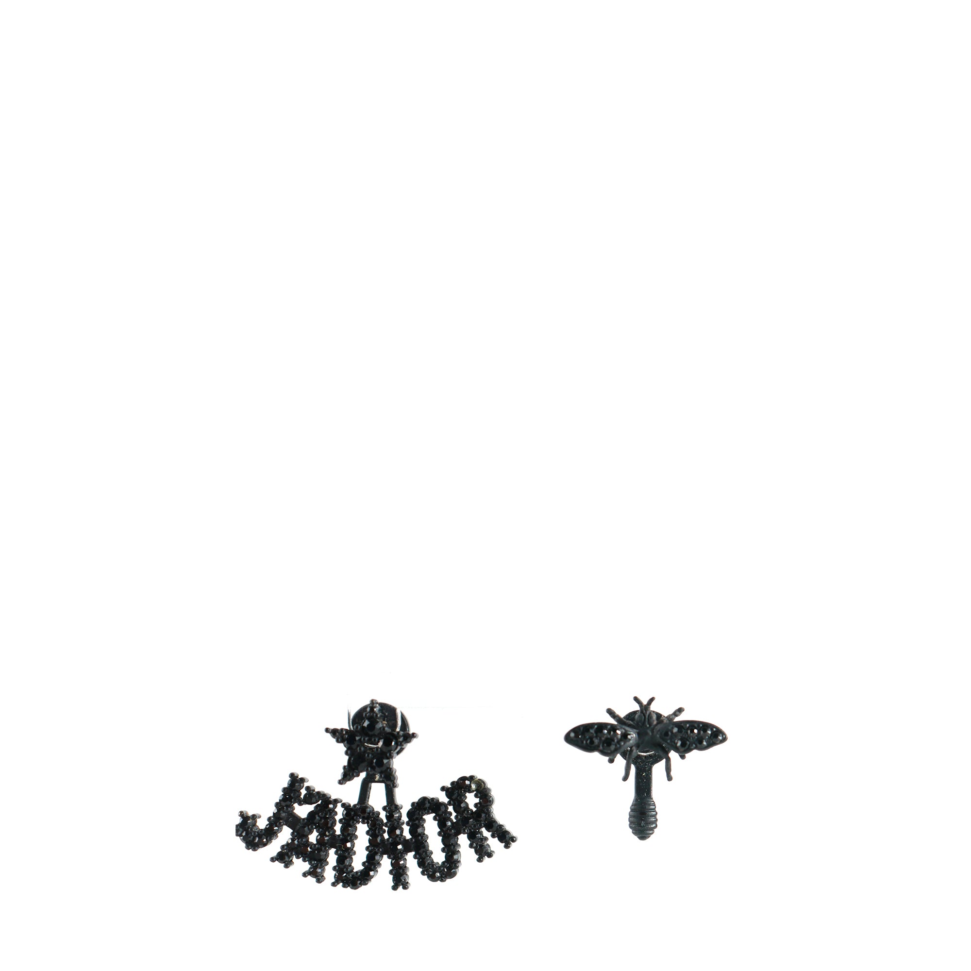 DIOR - Boucles d'oreilles J'Adior en strass noirs