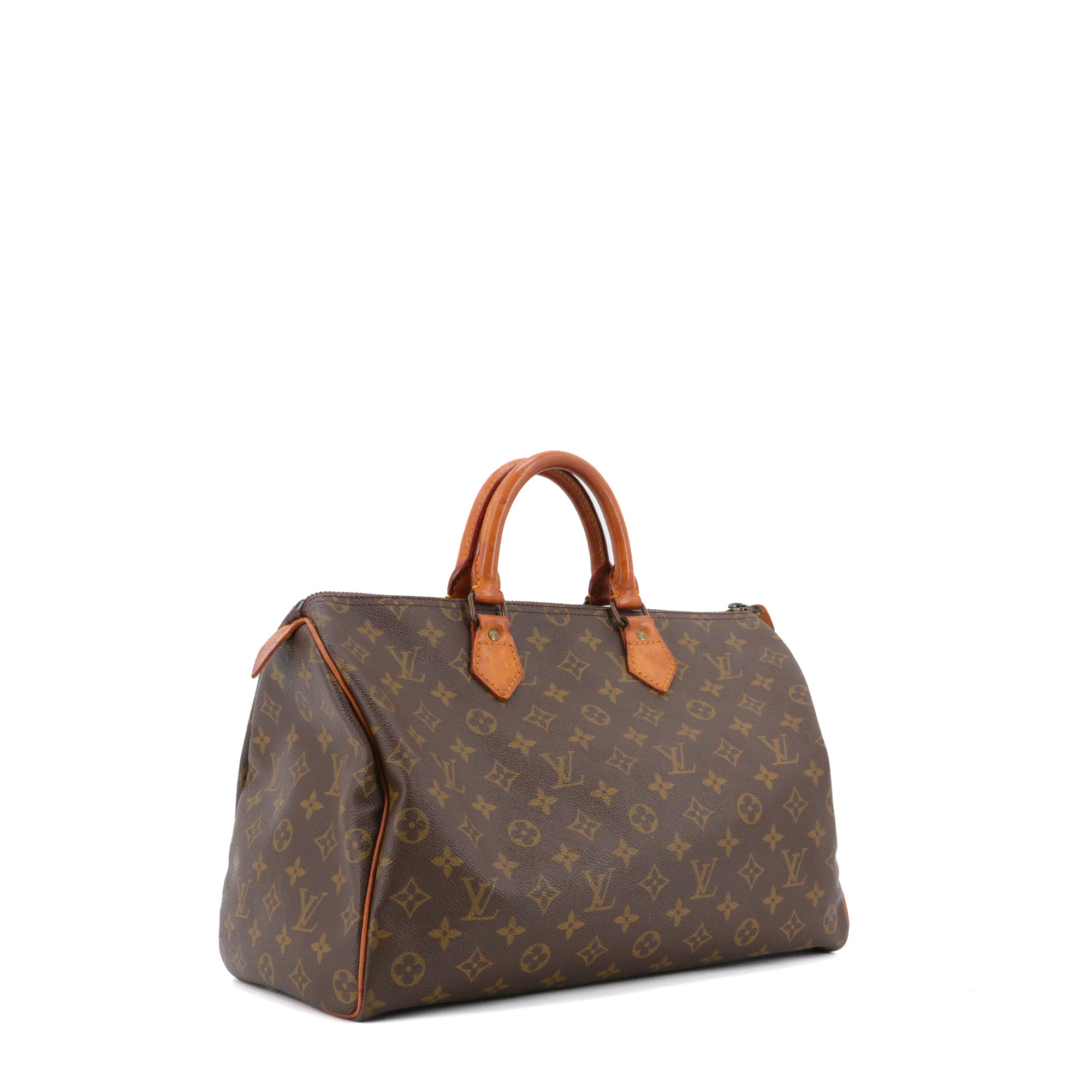 LOUIS VUITTON - Sac à main Speedy 35 Louis Vuitton en toile monogrammée vintage