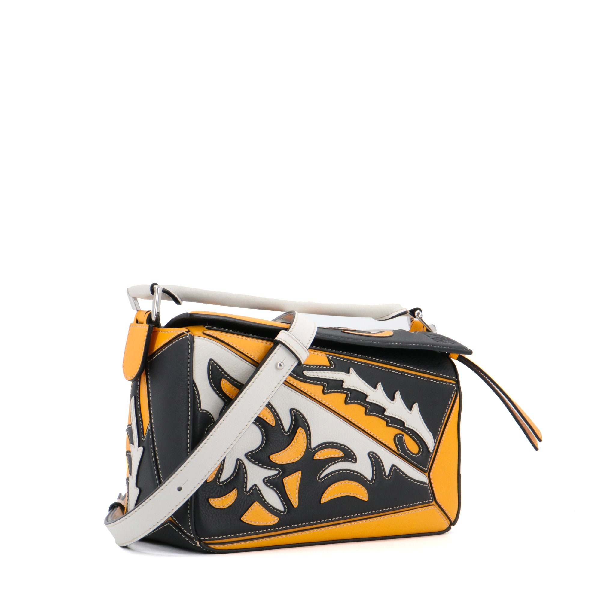 LOEWE - Sac à bandoulière Puzzle Small "Cowboy" Loewe en cuir tricolore
