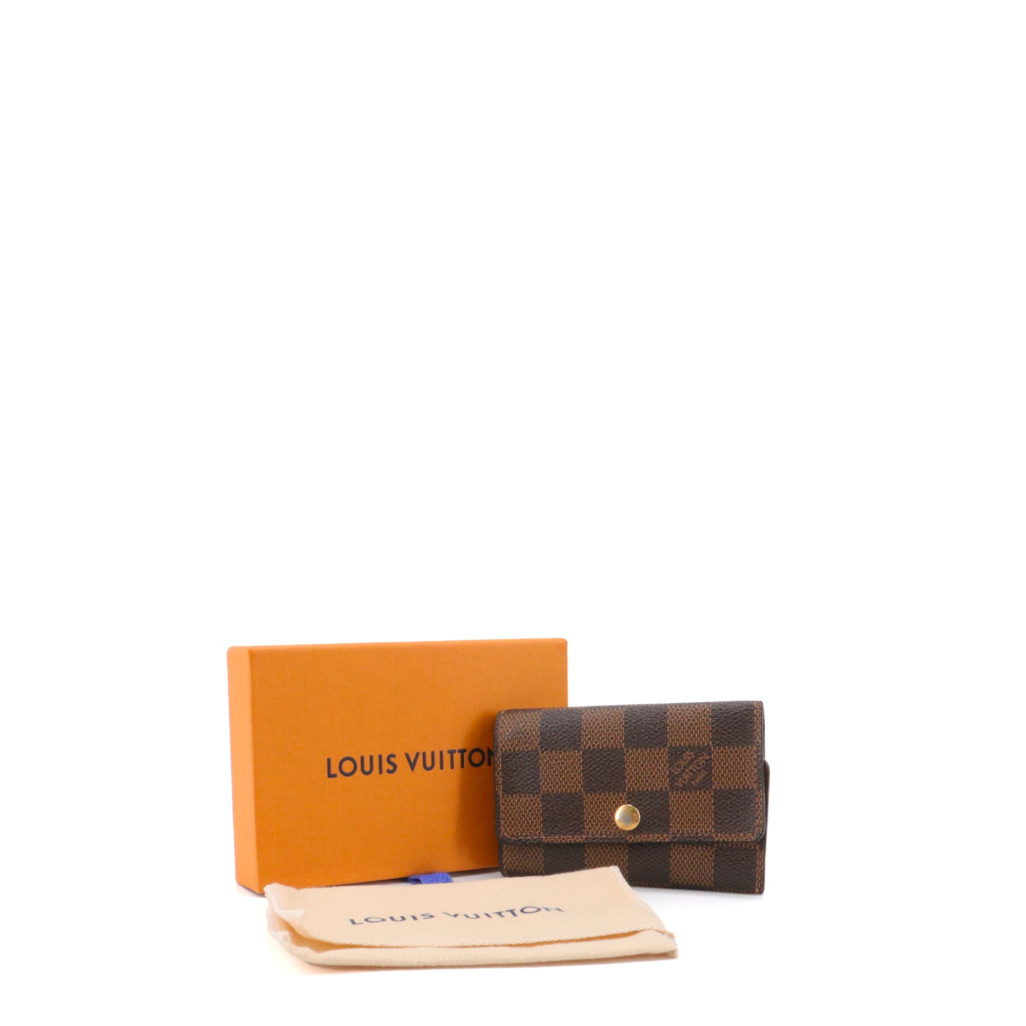 LOUIS VUITTON - Pochette Multiclés 6 Louis Vuitton en toile damier ébène