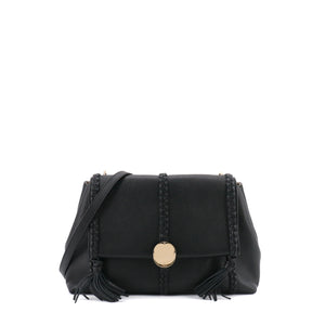 CHLOÉ - Sac à bandoulière Pénélope MM Chloé en cuir grainé noir