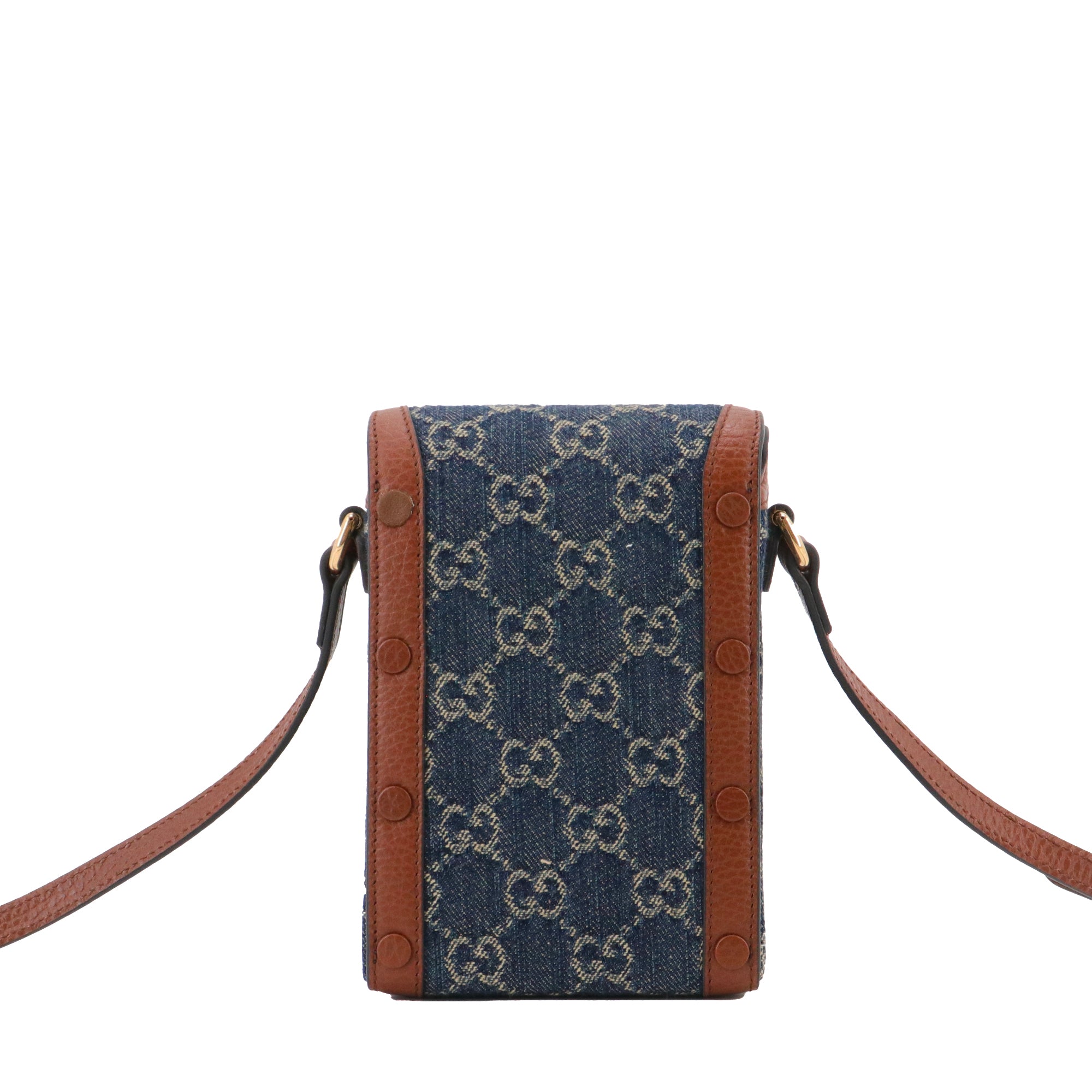 GUCCI - Sac à bandoulière Horsebit 1955 Gucci en denim monogrammé