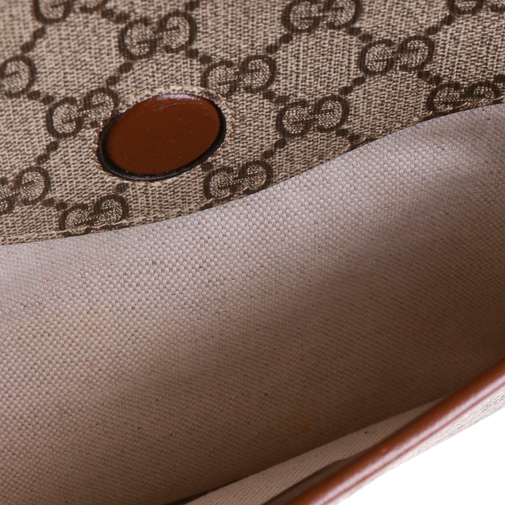 GUCCI - Sac Malette GG Gucci en toile enduite et cuir marron