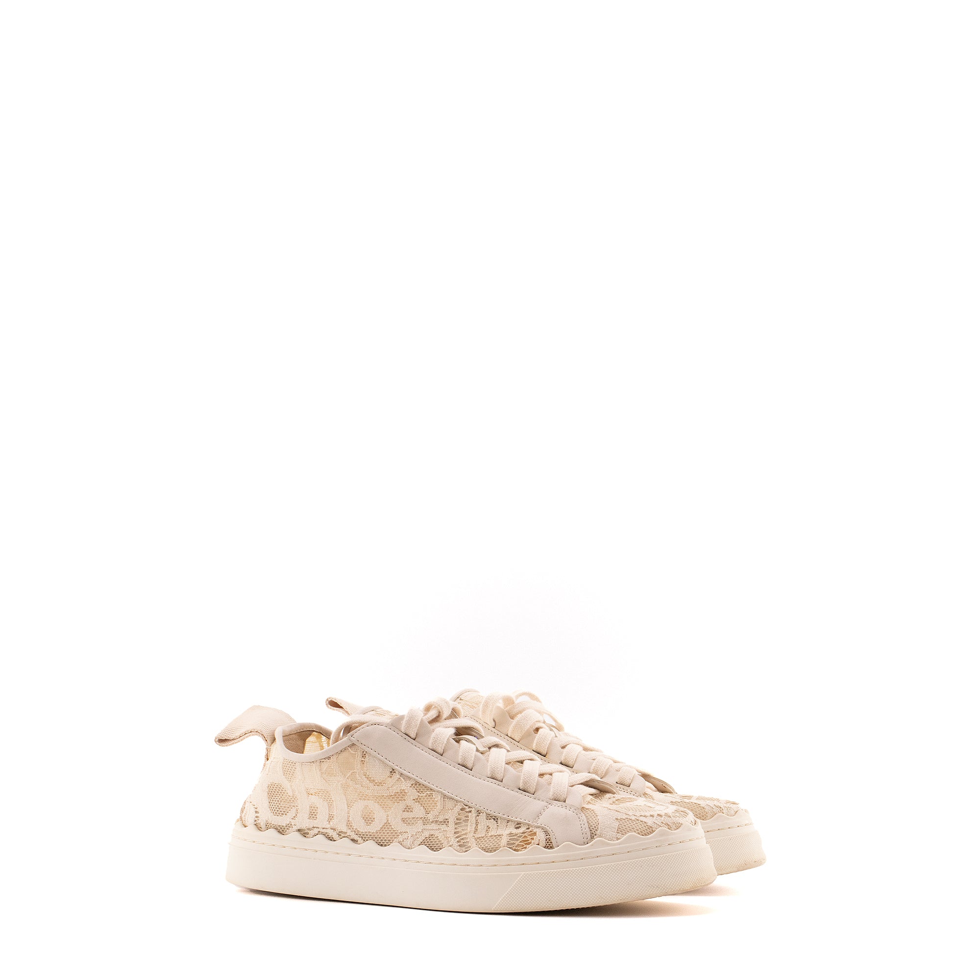 CHLOÉ - Lauren Chloé sneakers in white lace (T40)