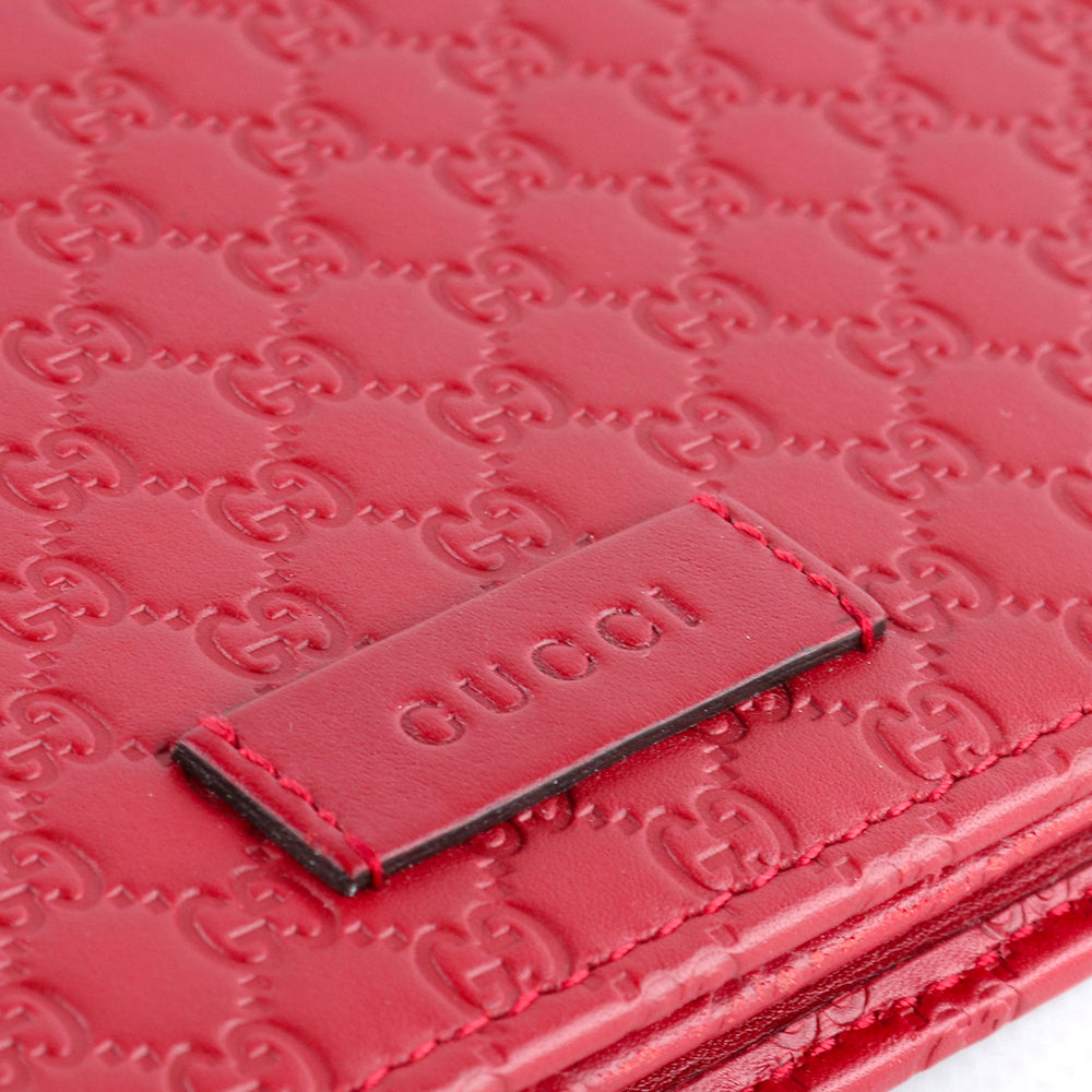 GUCCI - Burgundy GG embossed leather shoulder bag