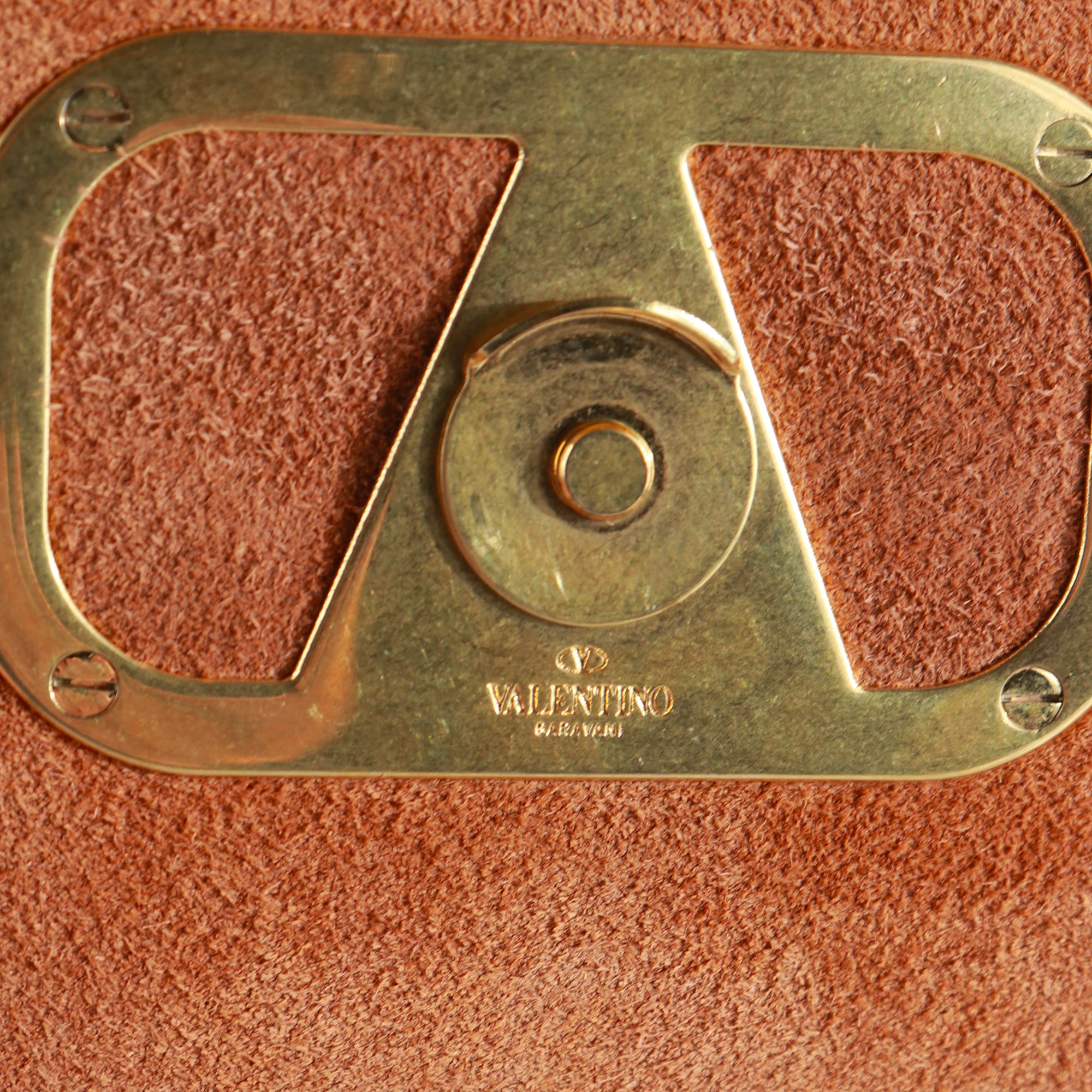 VALENTINO - VSling shoulder bag in brown grained leather