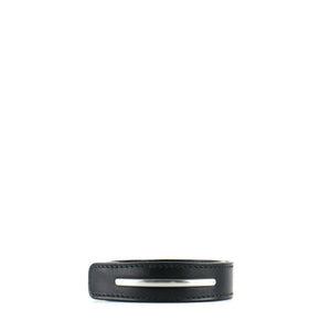 HERMÈS - Black leather bracelet (M)