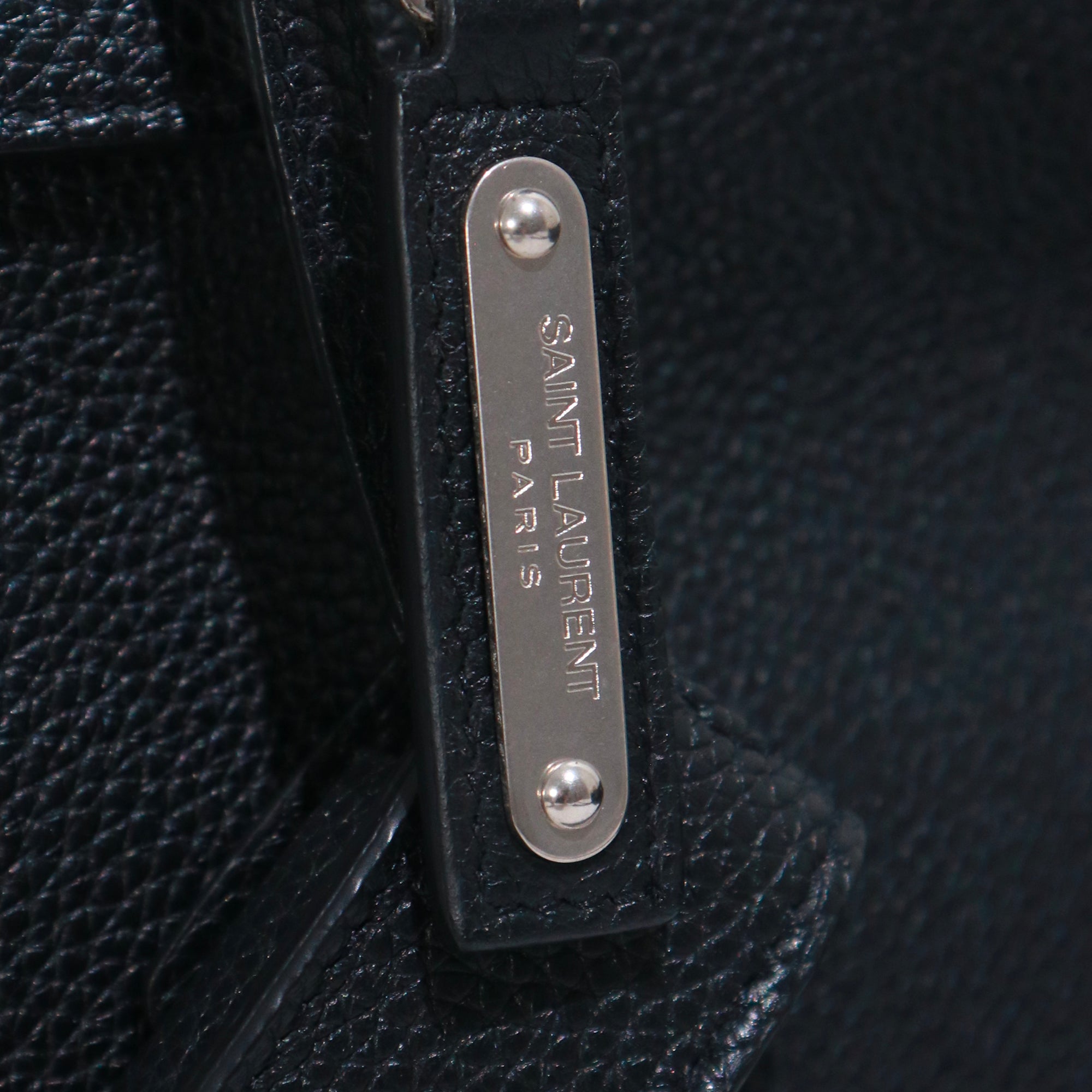 SAINT LAURENT - Small Sac de Jour in black grained leather