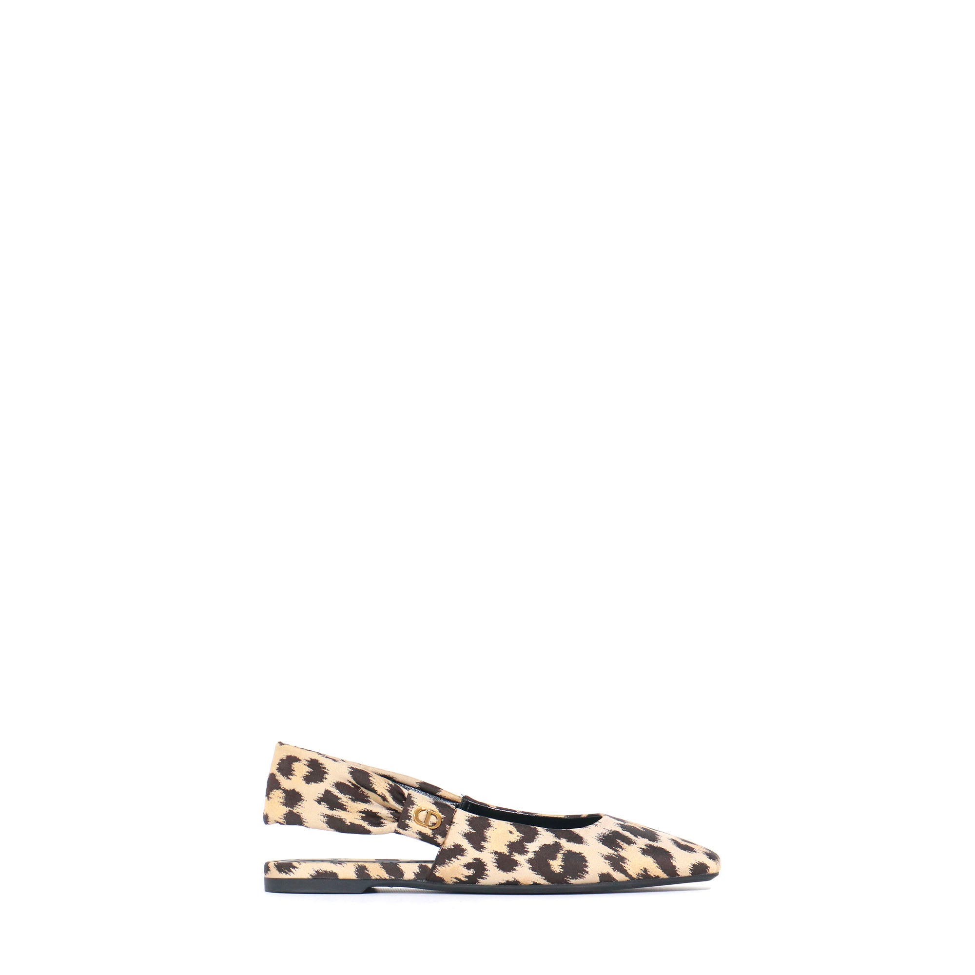 DIOR - Mizza Dior flat sandals in leopard canvas (T36.5)