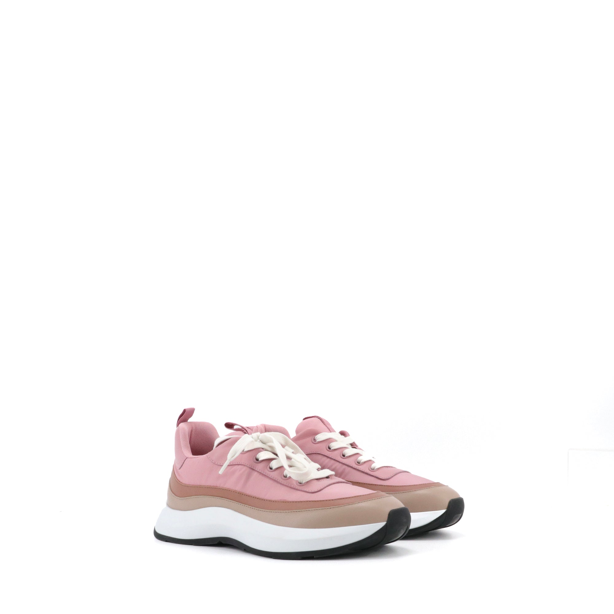 HERMÈS - Sneakers Gramme Hermès en cuir rose (T39)