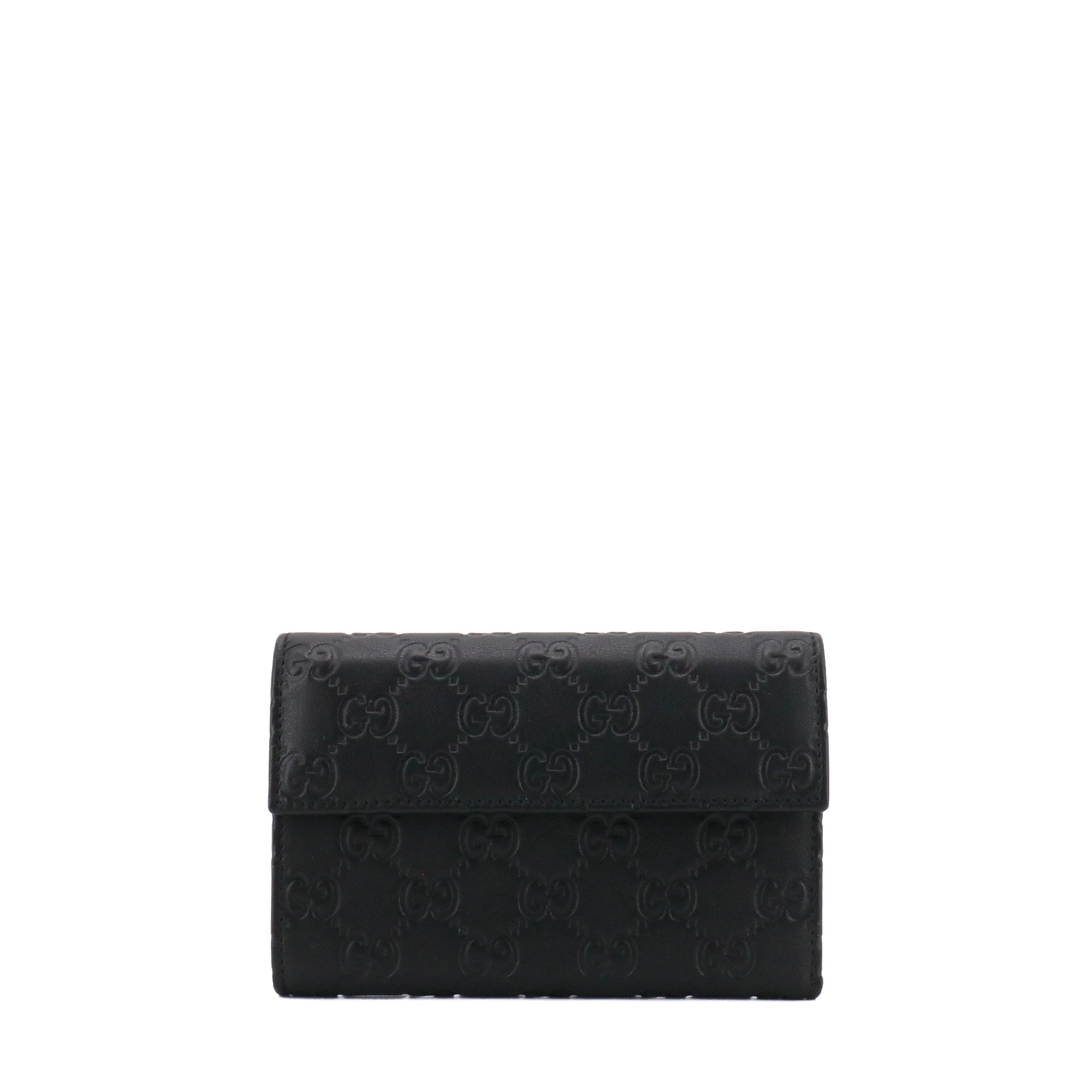 GUCCI - Portefeuille Guccissima Gucci en cuir embossé noir