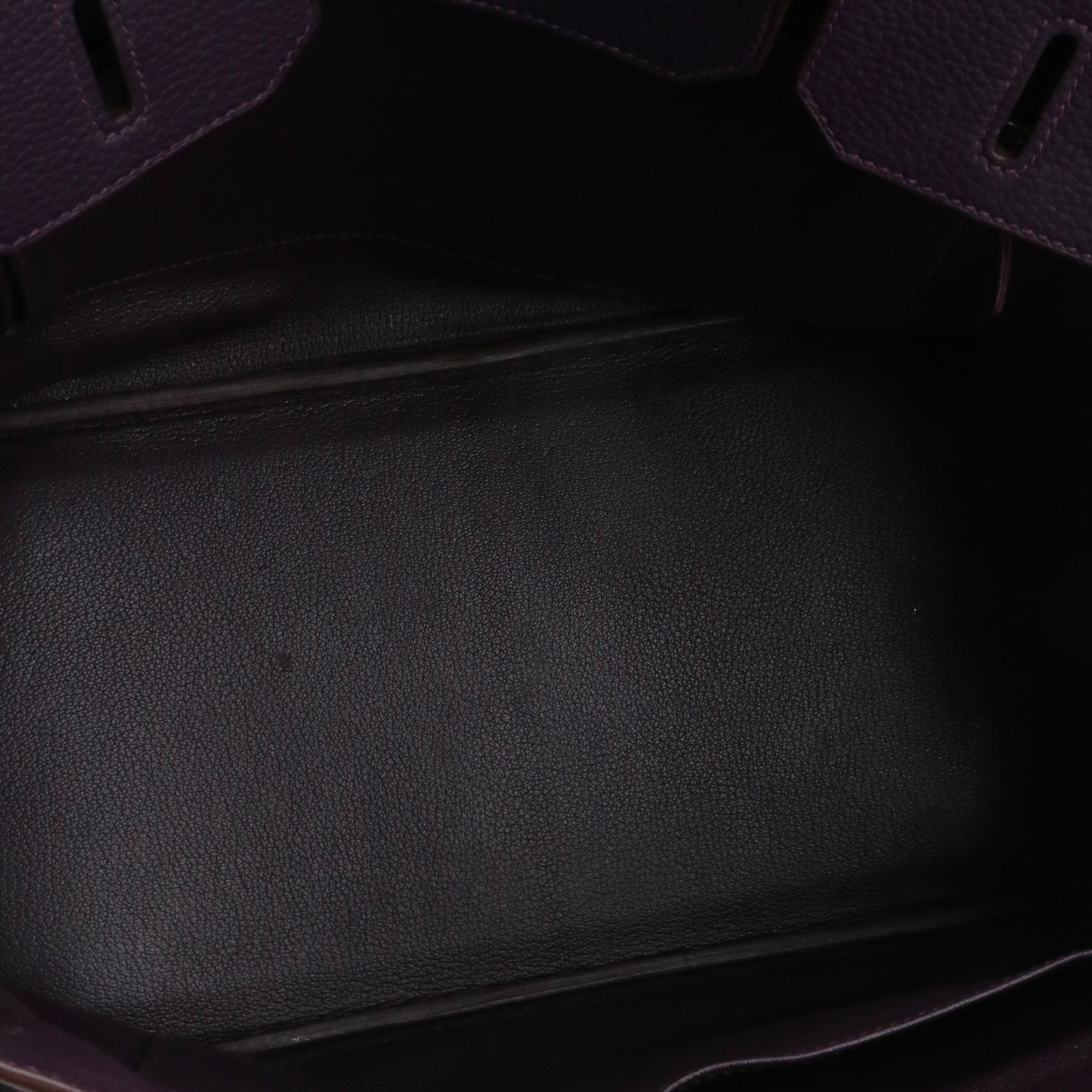 HERMÈS - Hermès Birkin 35 handbag in grape purple clemence taurillon leather