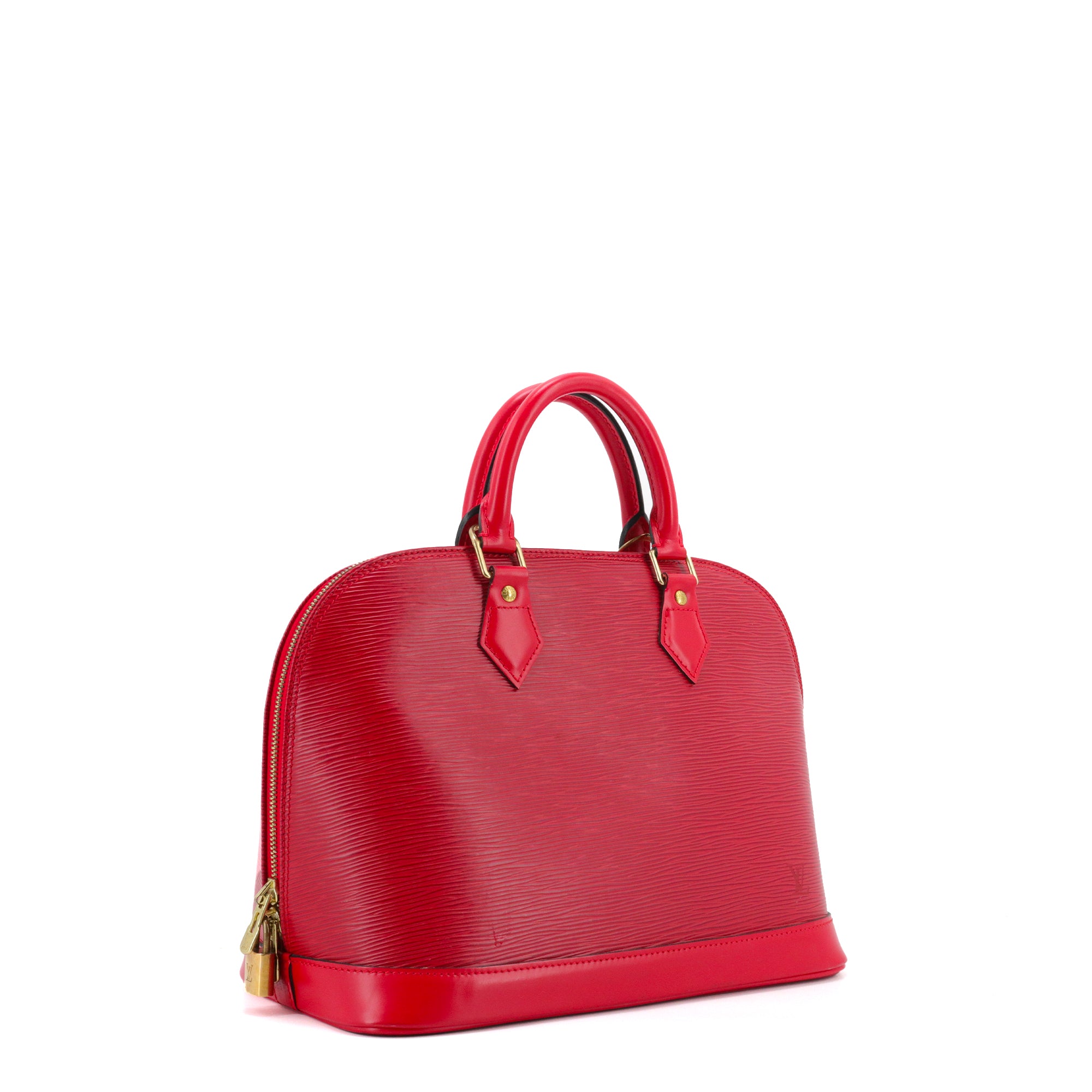 LOUIS VUITTON - Sac à main Alma PM Louis Vuitton en cuir épi rouge vintage