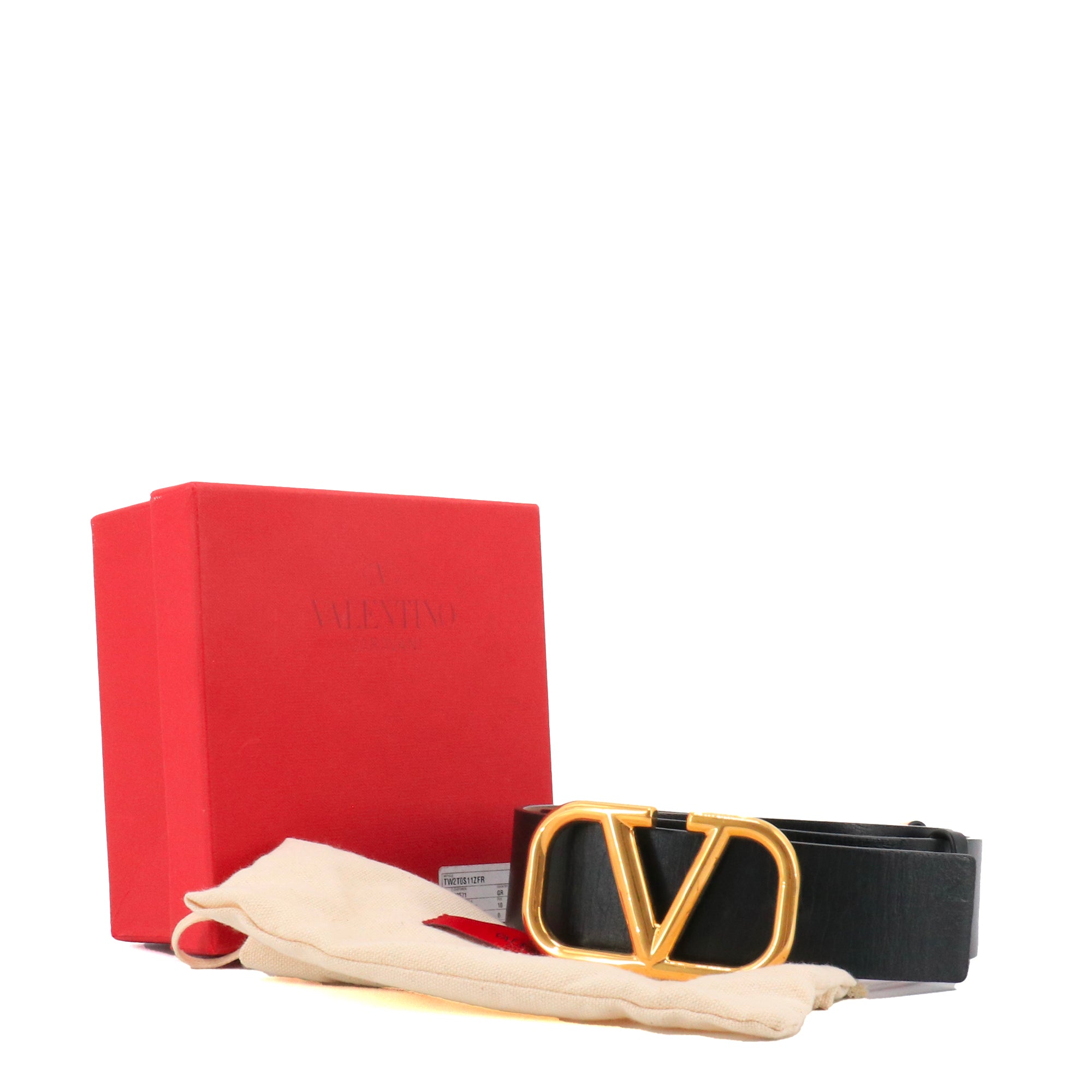 VALENTINO - Valentino Reversible Signature Vlogo Belt in Black and Brown Leather (T85)