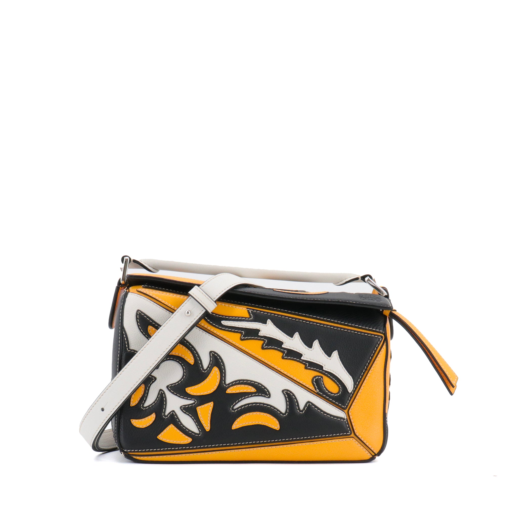 LOEWE - Sac à bandoulière Puzzle Small "Cowboy" Loewe en cuir tricolore