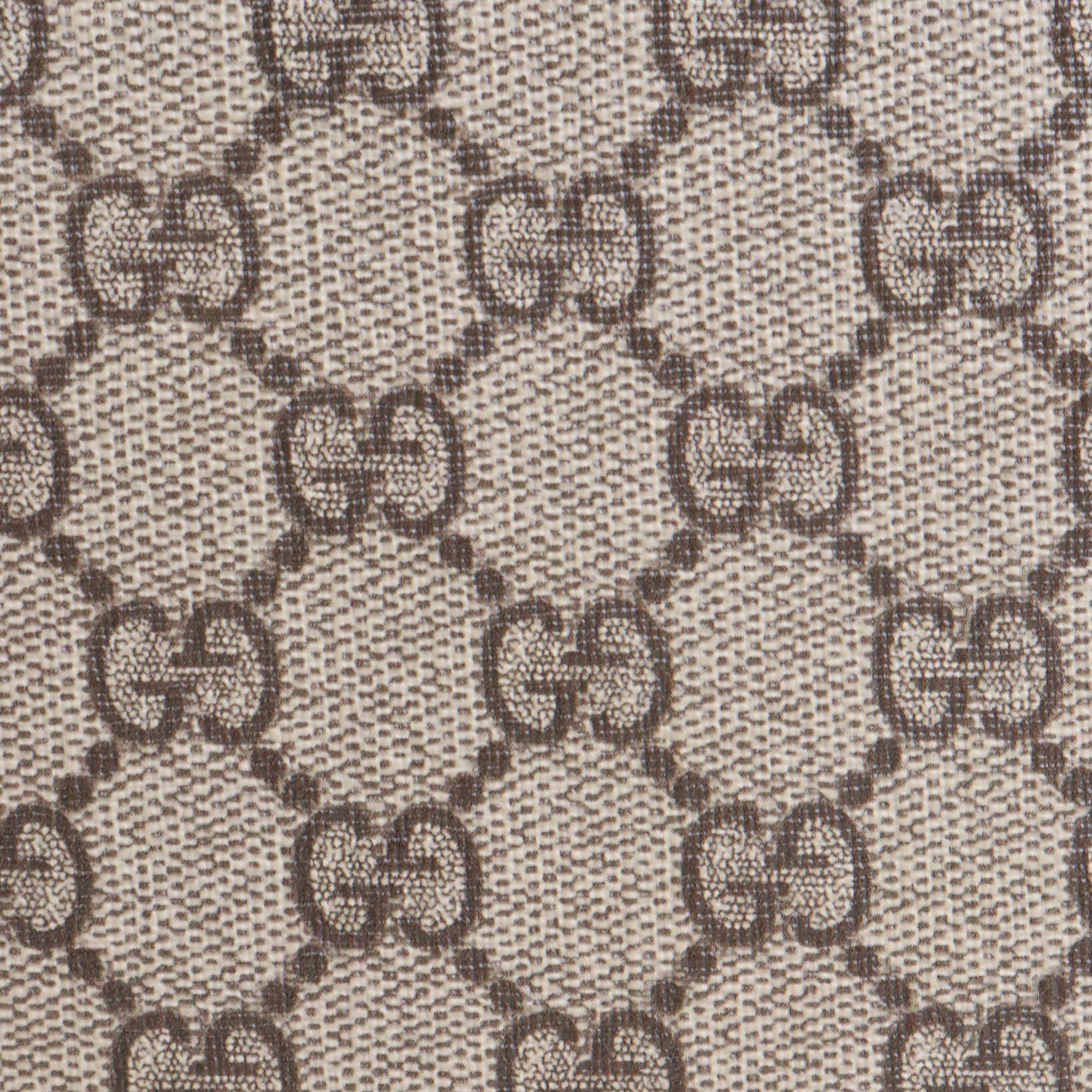 GUCCI - Sac Malette GG Gucci en toile enduite et cuir marron