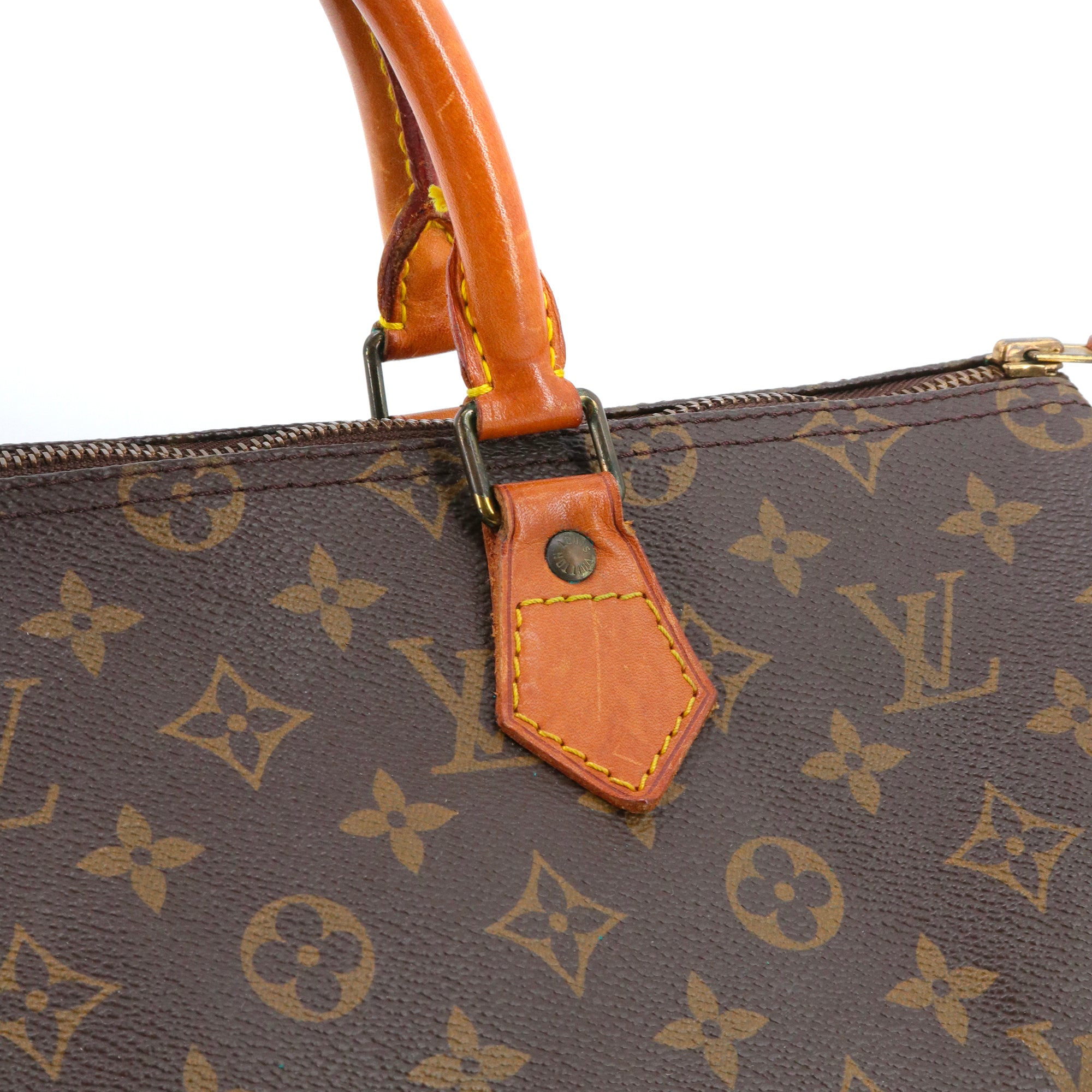 LOUIS VUITTON - Sac à main Speedy 35 Louis Vuitton en toile monogrammée vintage