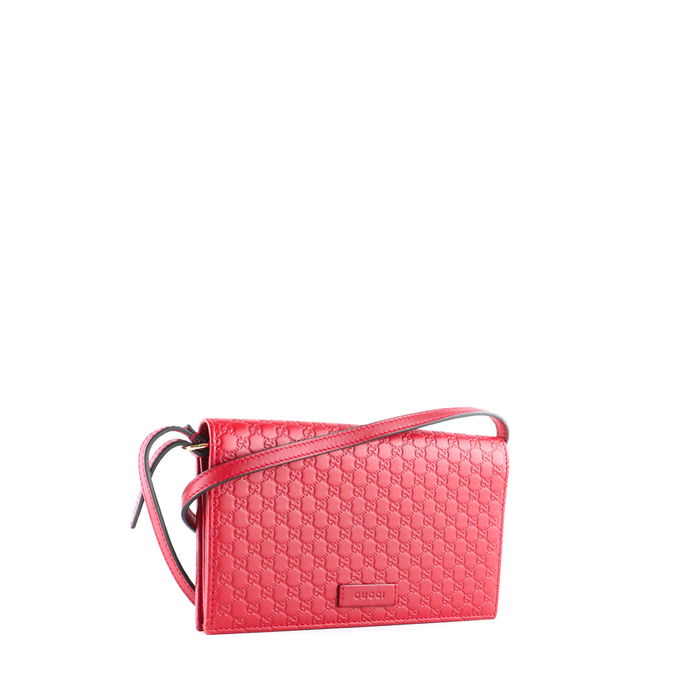 GUCCI - Burgundy GG embossed leather shoulder bag