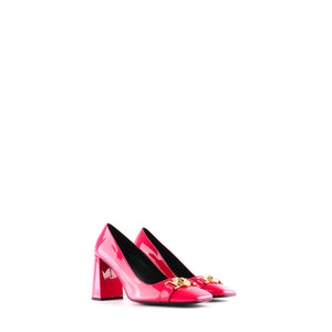 VERSACE - Medusa heeled sandals in pink patent leather (T39)