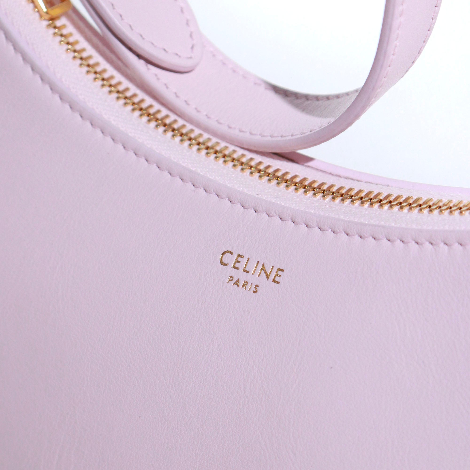 CELINE - Sac à main Ava Céline  en cuir rose pastel