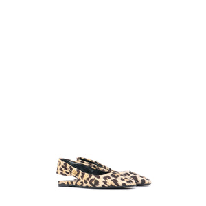 DIOR - Mizza Dior flat sandals in leopard canvas (T36.5)