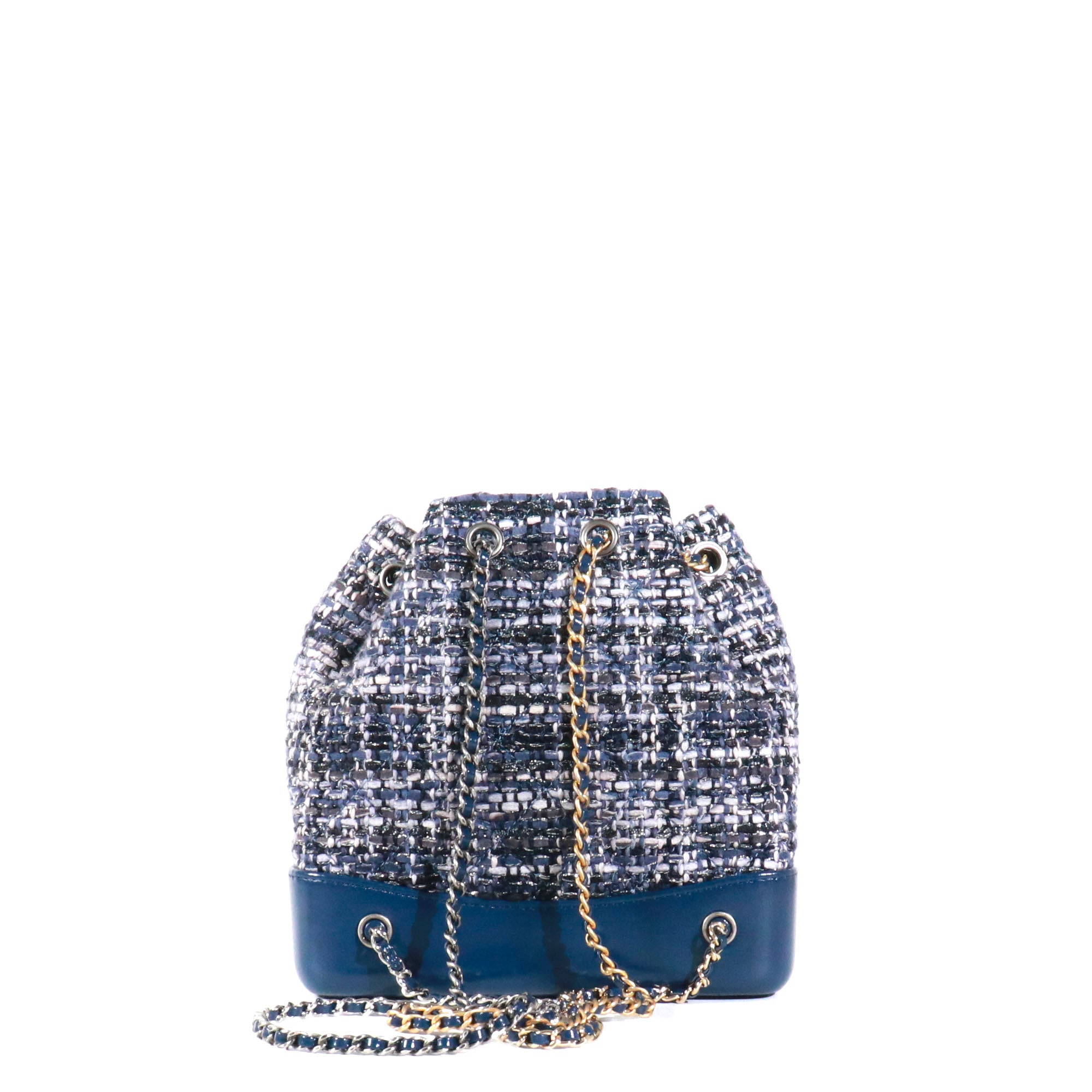CHANEL - Sac à dos Gabrielle Chanel en tweed bleu marine