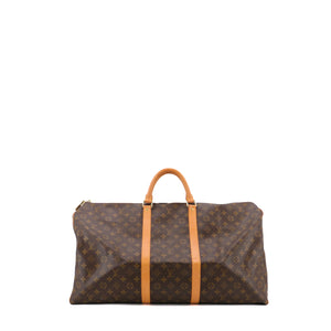 LOUIS VUITTON - Sac de voyage Keepall 60 Louis Vuitton en toile monogrammée vintage