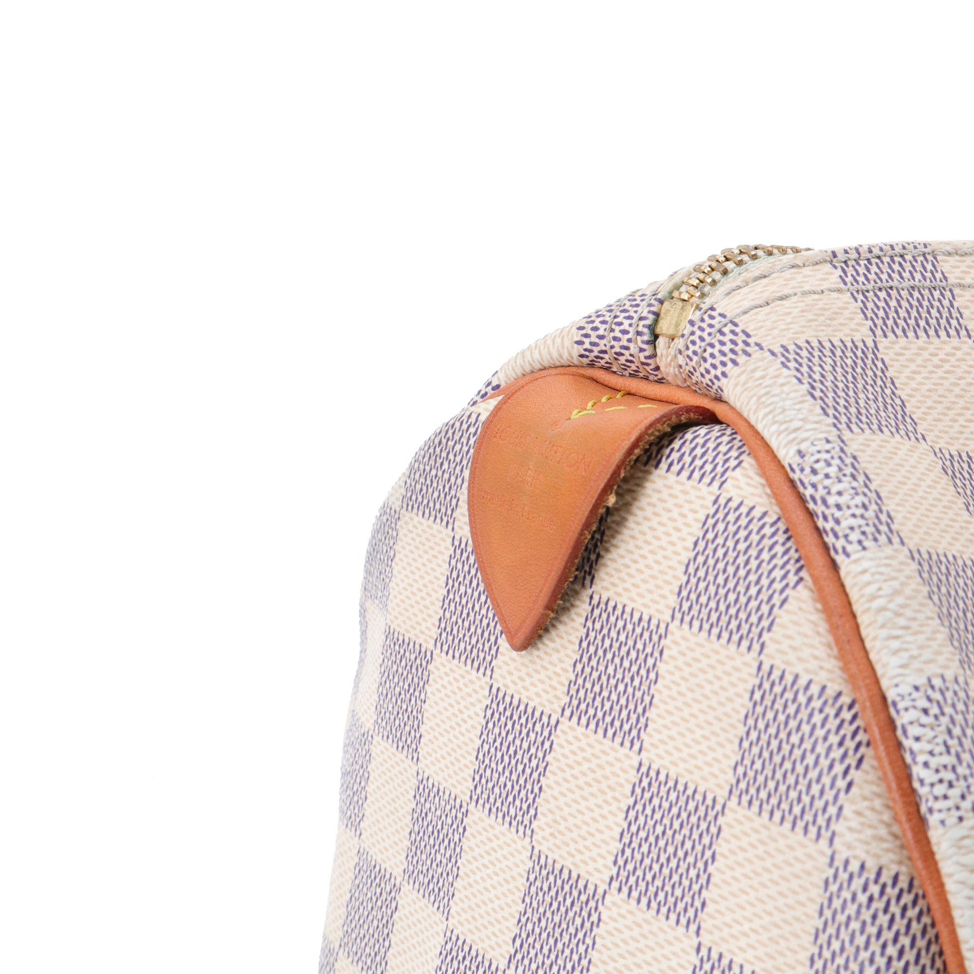 LOUIS VUITTON - Sac à main Speedy 30 Louis Vuitton en toile damier azur
