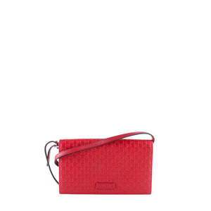 GUCCI - Burgundy GG embossed leather shoulder bag