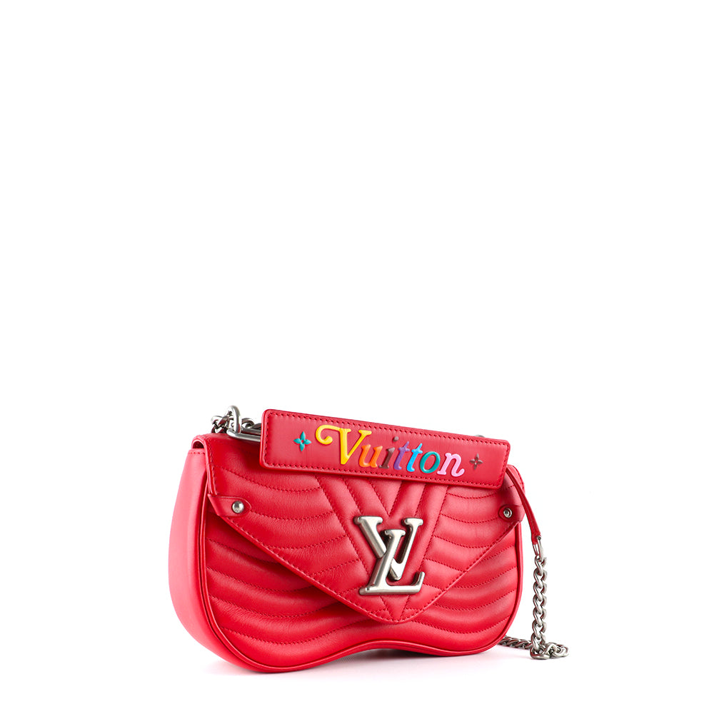 LOUIS VUITTON - Sac à bandoulière New Wave medium en cuir rouge