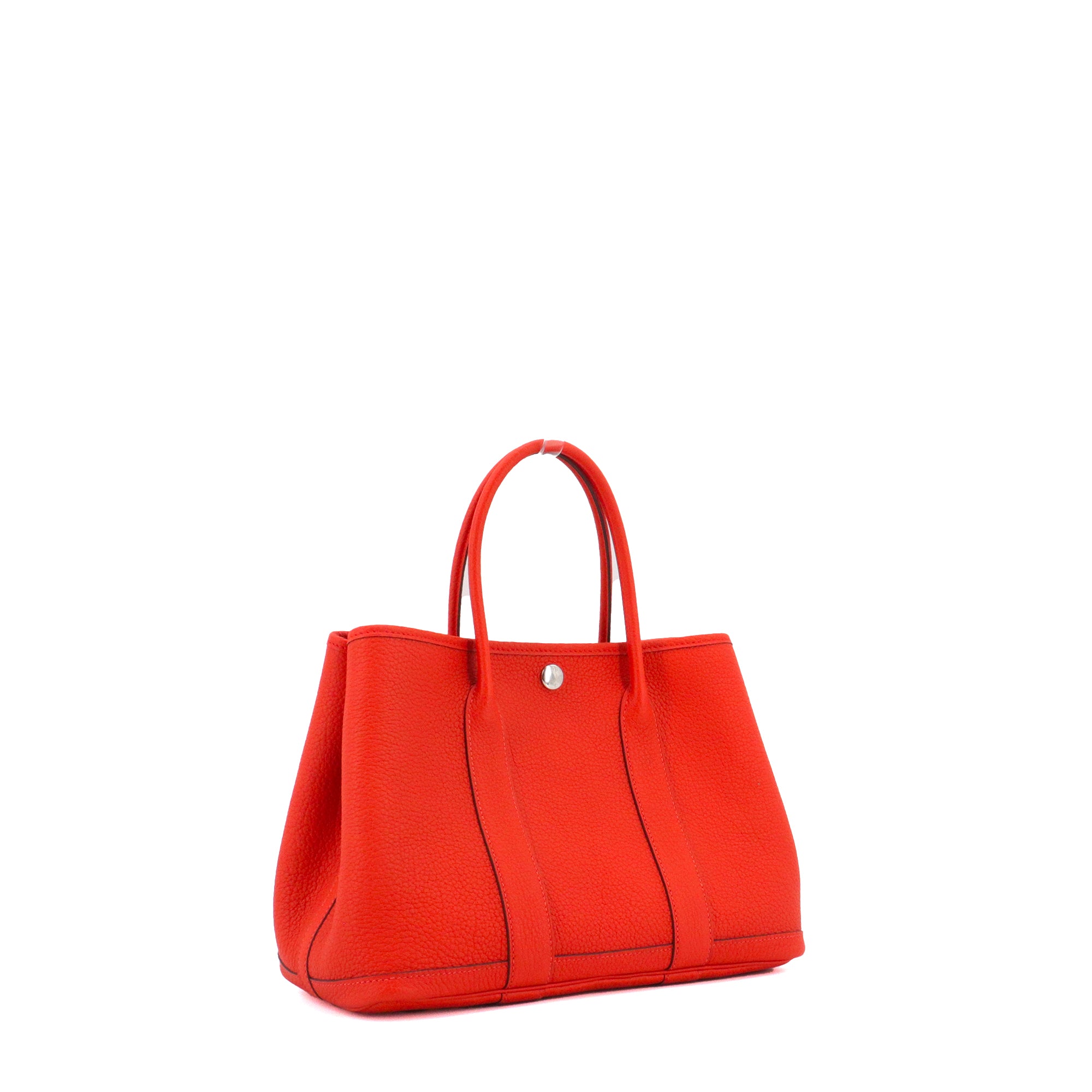 HERMÈS - Sac à main Garden Party 30 Hermès en cuir négonda orange