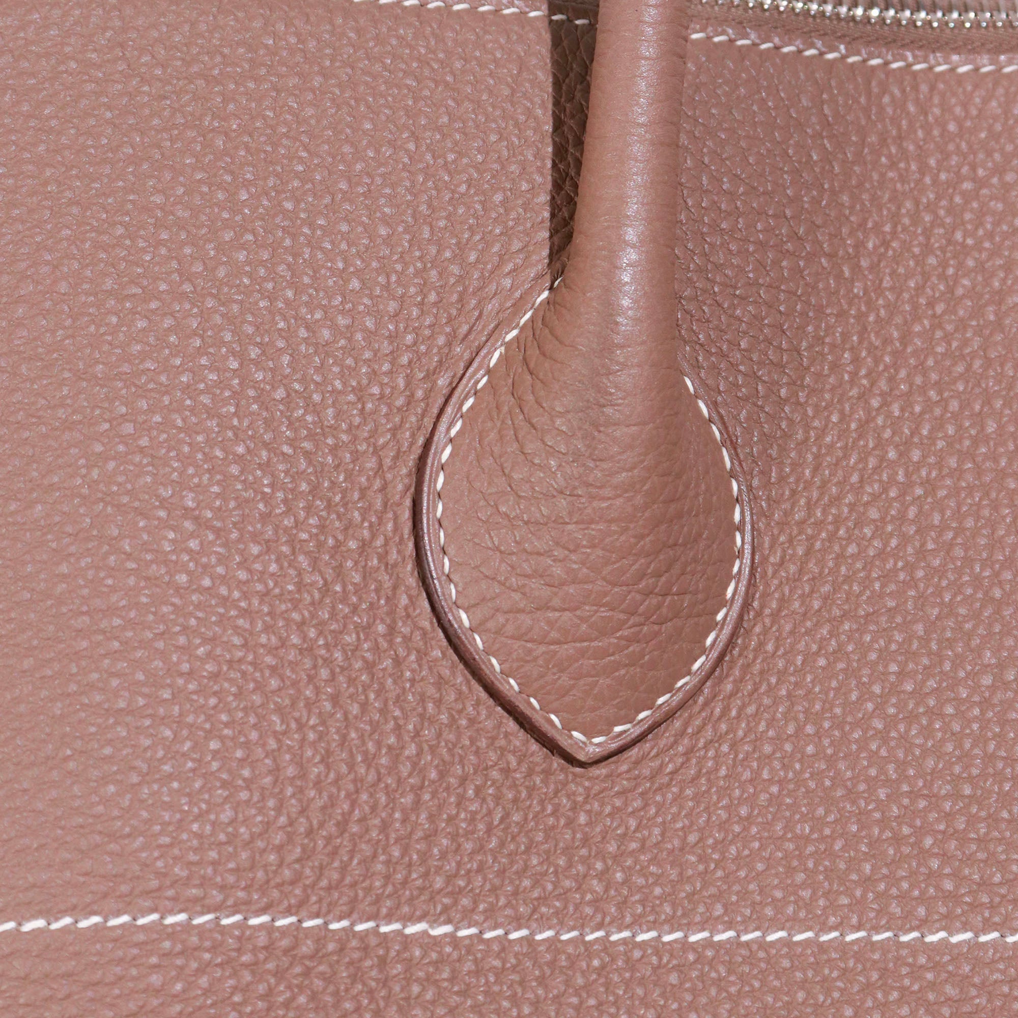 HERMÈS - Bolide Hermès handbag / travel bag in etoupe togo leather