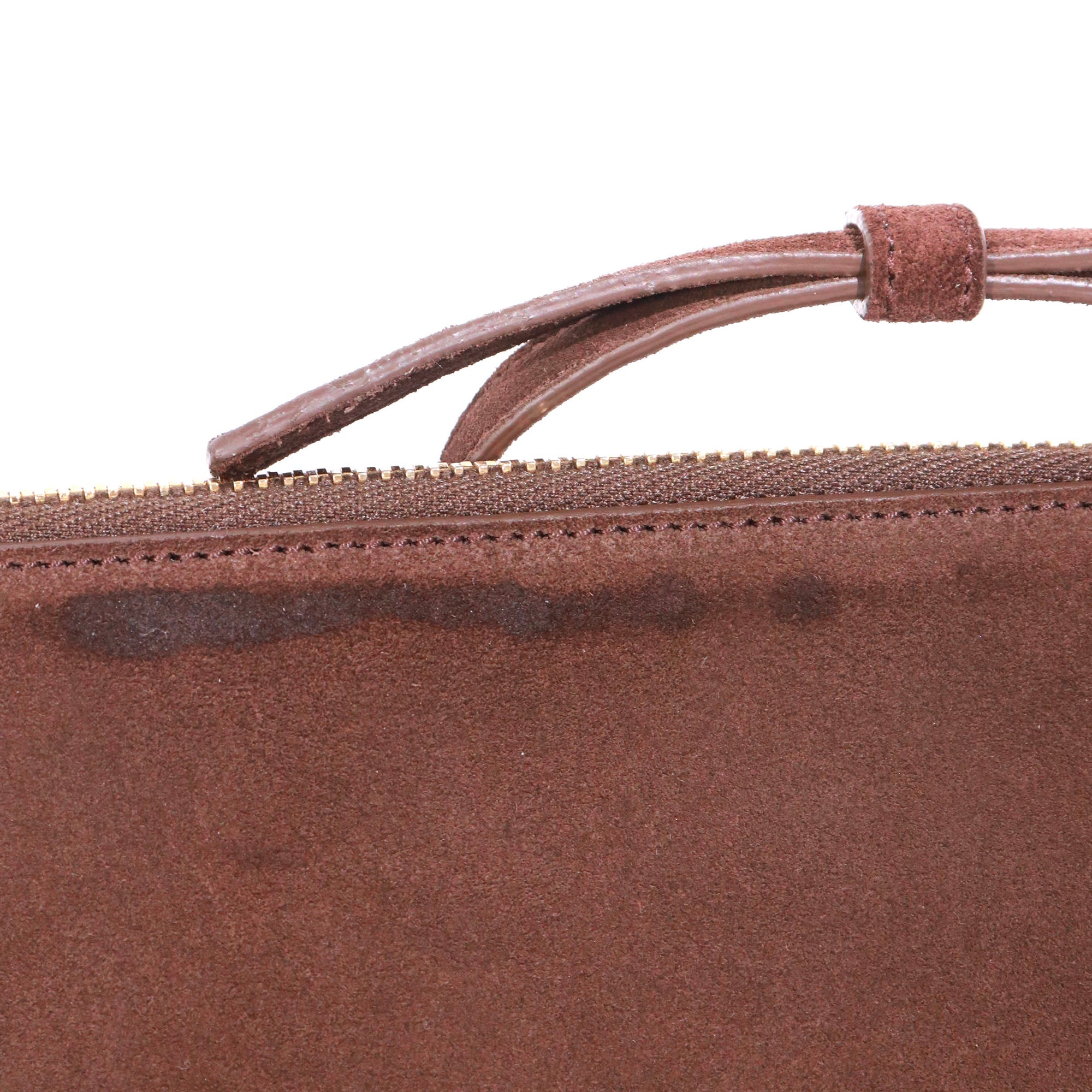 SAINT LAURENT - Sac à bandoulière Saint Laurent à franges en daim marron