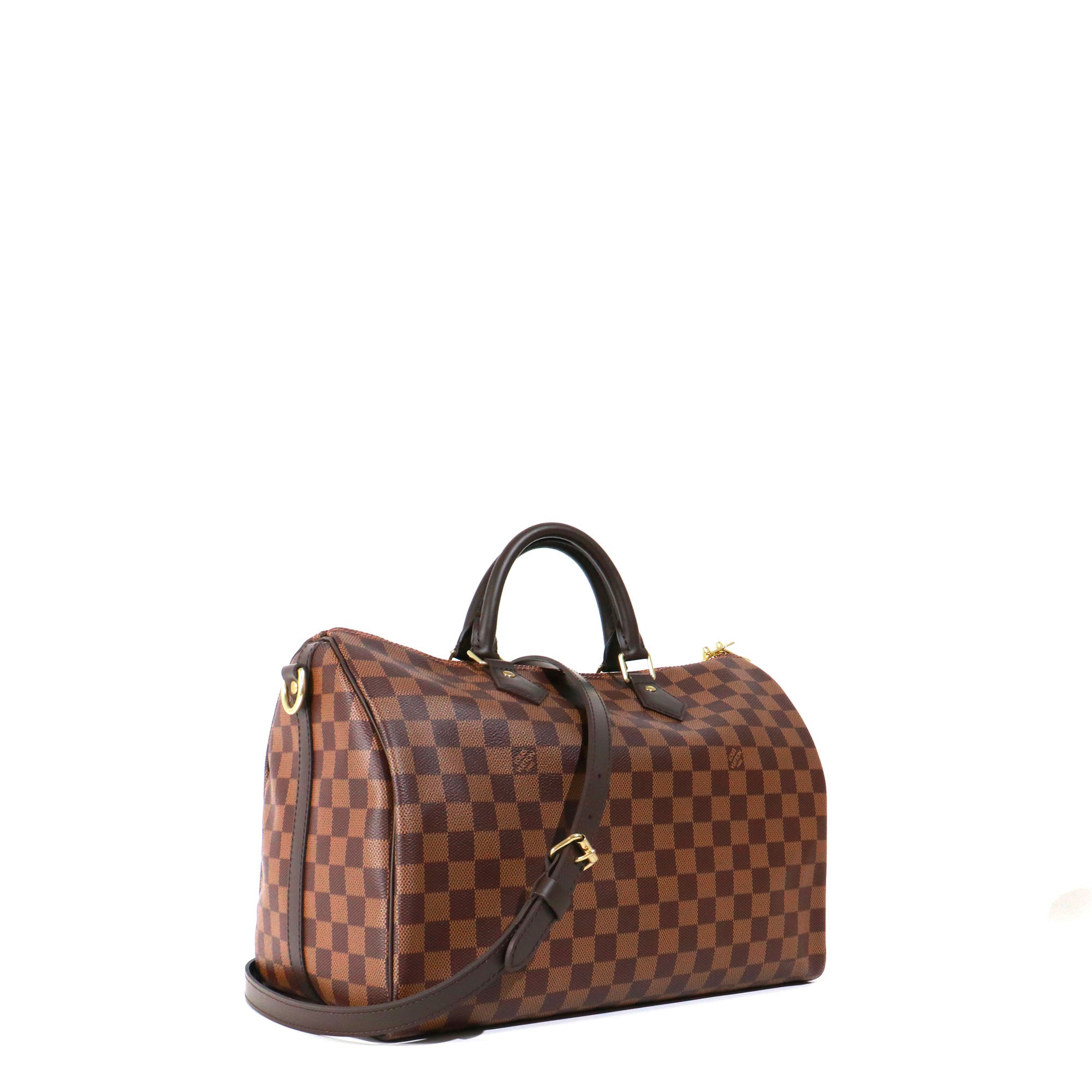 LOUIS VUITTON - Louis Vuitton Speedy 35 shoulder bag in Damier Ébène canvas