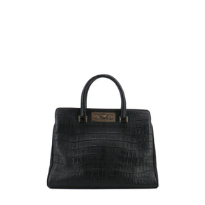 SAINT LAURENT - Sac à main Trois Clous Saint Laurent en cuir embossé croco noir