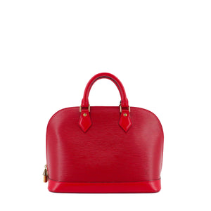 LOUIS VUITTON - Sac à main Alma PM Louis Vuitton en cuir épi rouge vintage