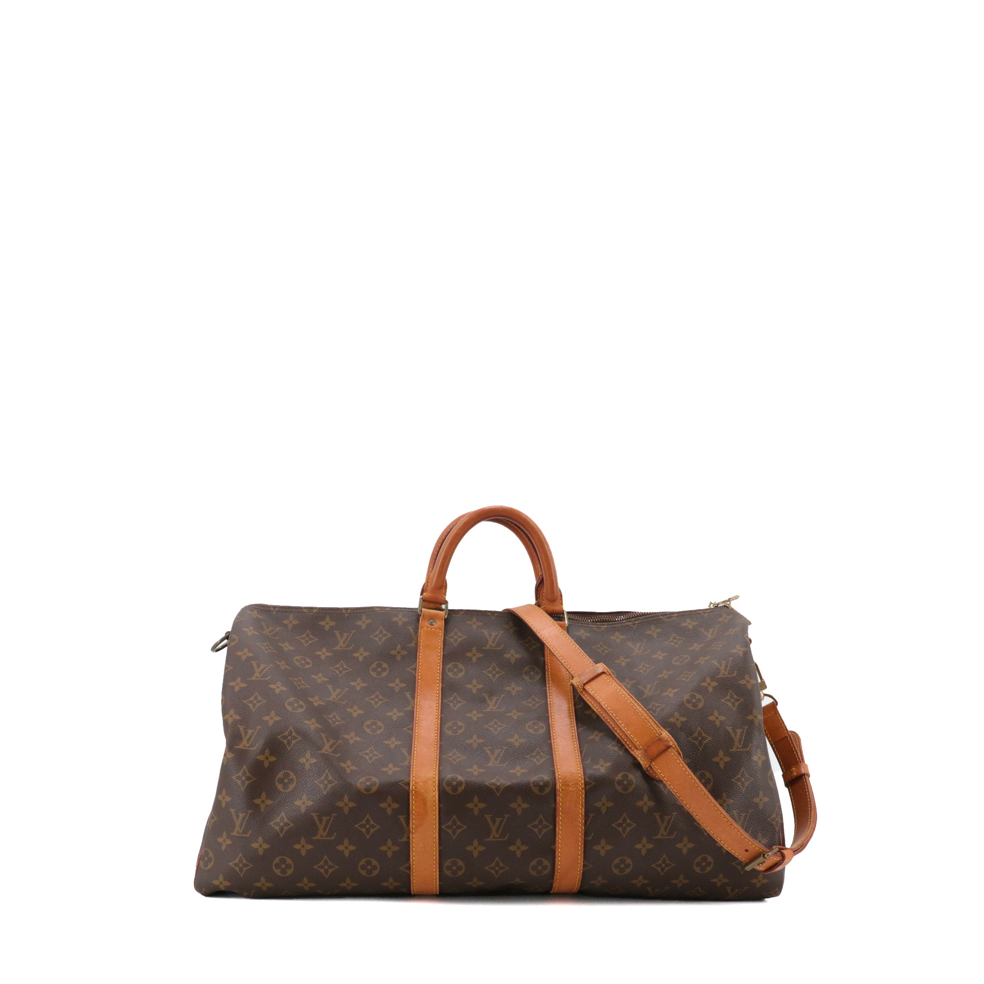 LOUIS VUITTON - Sac de voyage Keepall 55 Louis Vuitton en toile monogrammée vintage