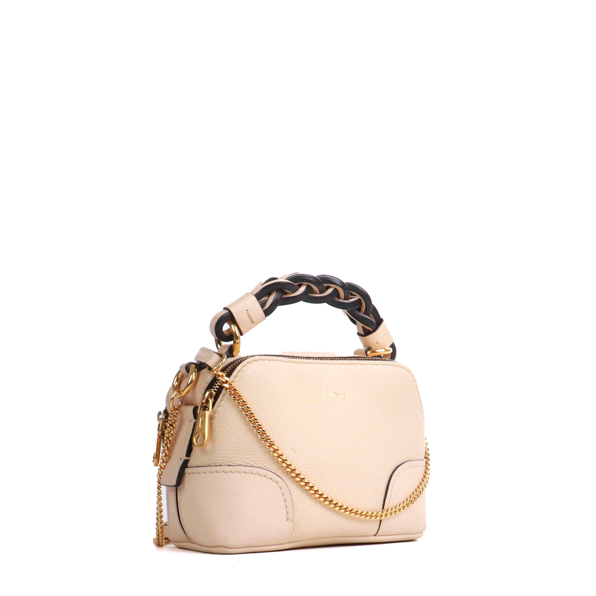 CHLOÉ - Darry shoulder bag in black grained leather