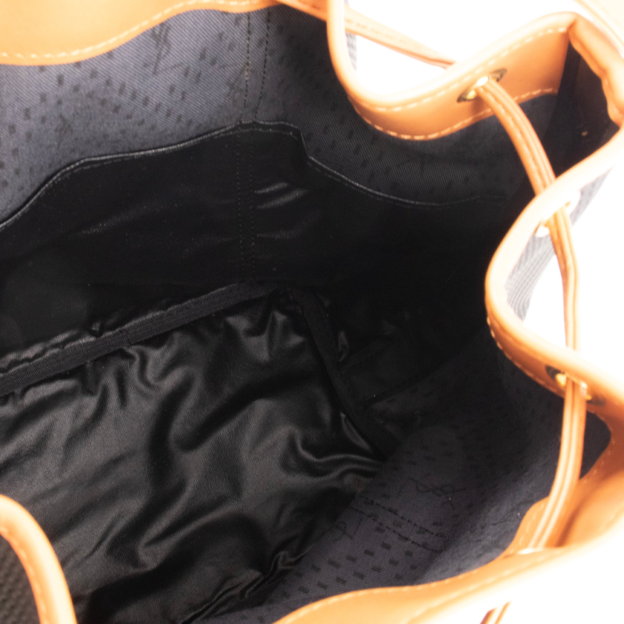 SAINT LAURENT - Sac seau Saint Laurent en toile tressée noire vintage