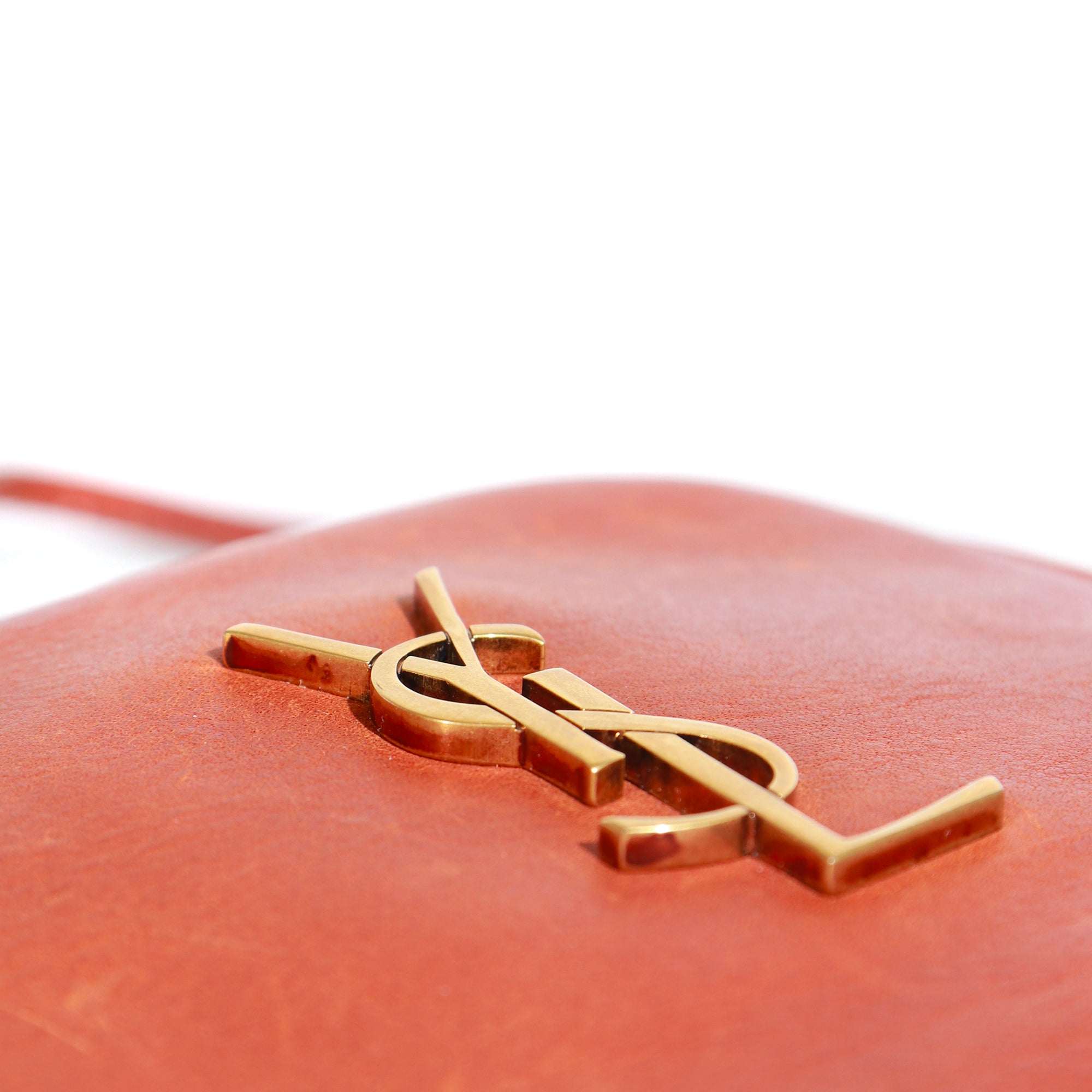 SAINT LAURENT - Tassel mini shoulder bag in brown natural leather