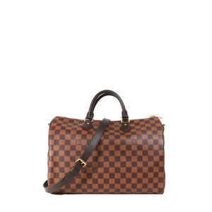LOUIS VUITTON - Louis Vuitton Speedy 35 shoulder bag in Damier Ébène canvas