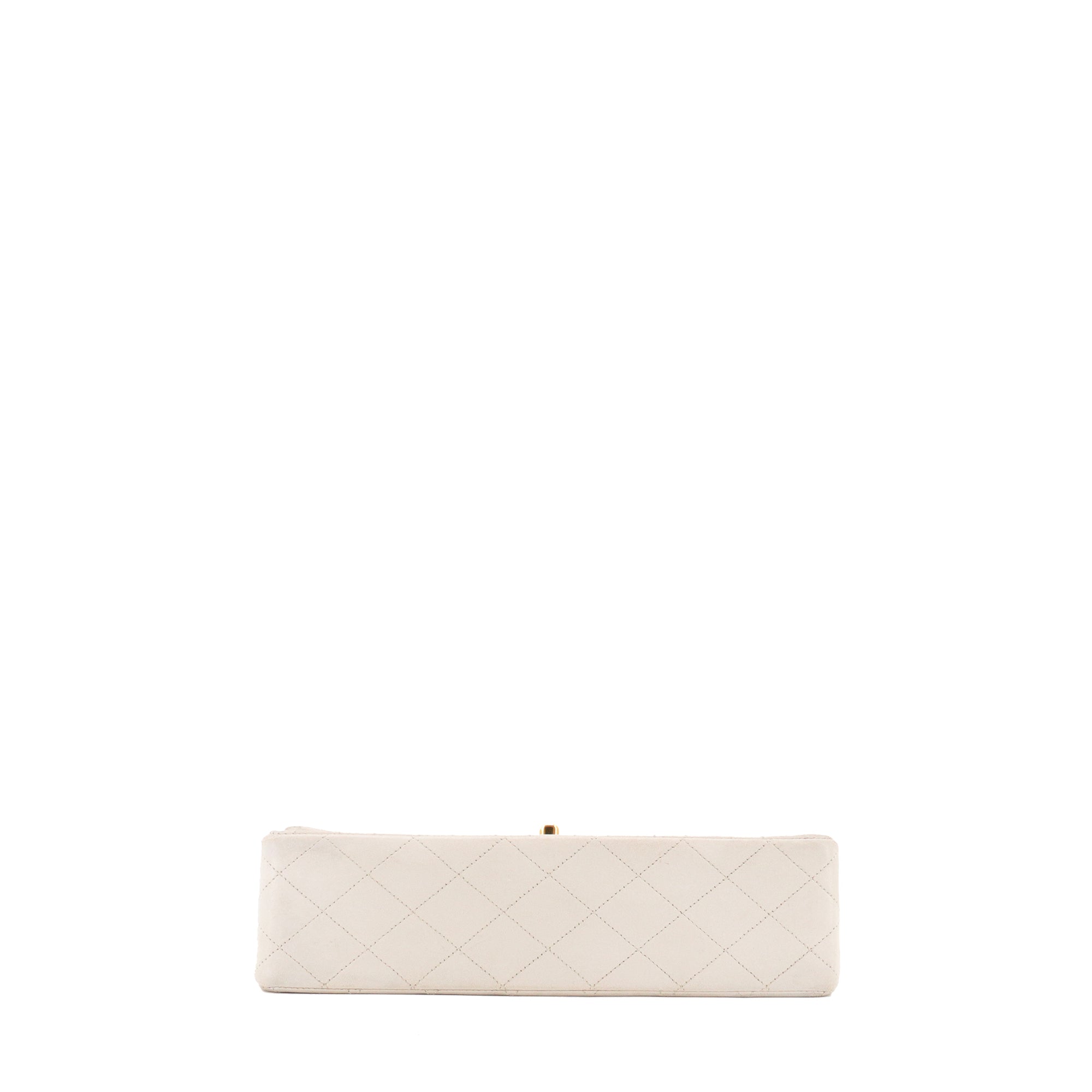 CHANEL - Sac à main Classique/Timeless 11.12 Chanel en cuir blanc vintage